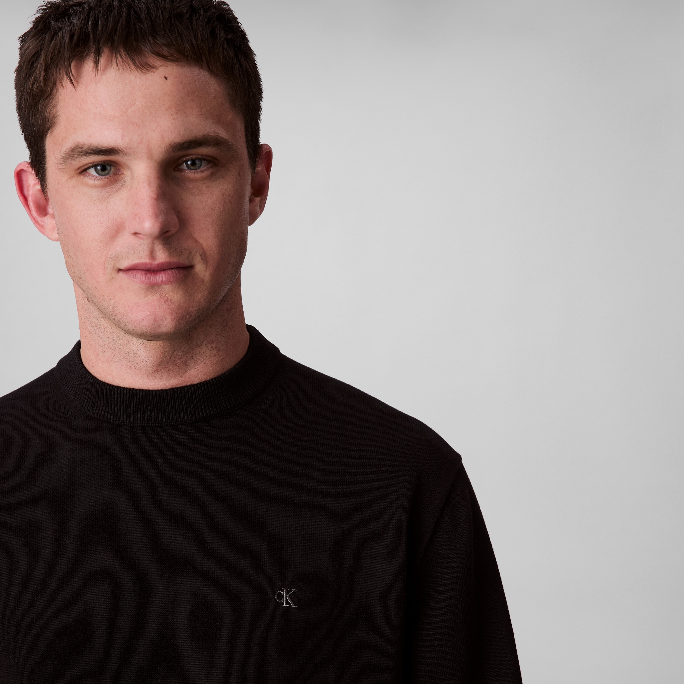 Calvin Klein Jeans Strickpullover »LS EZ COTTON CREWNK SWEATER 12GG«, Mit Rundhalsausschnitt