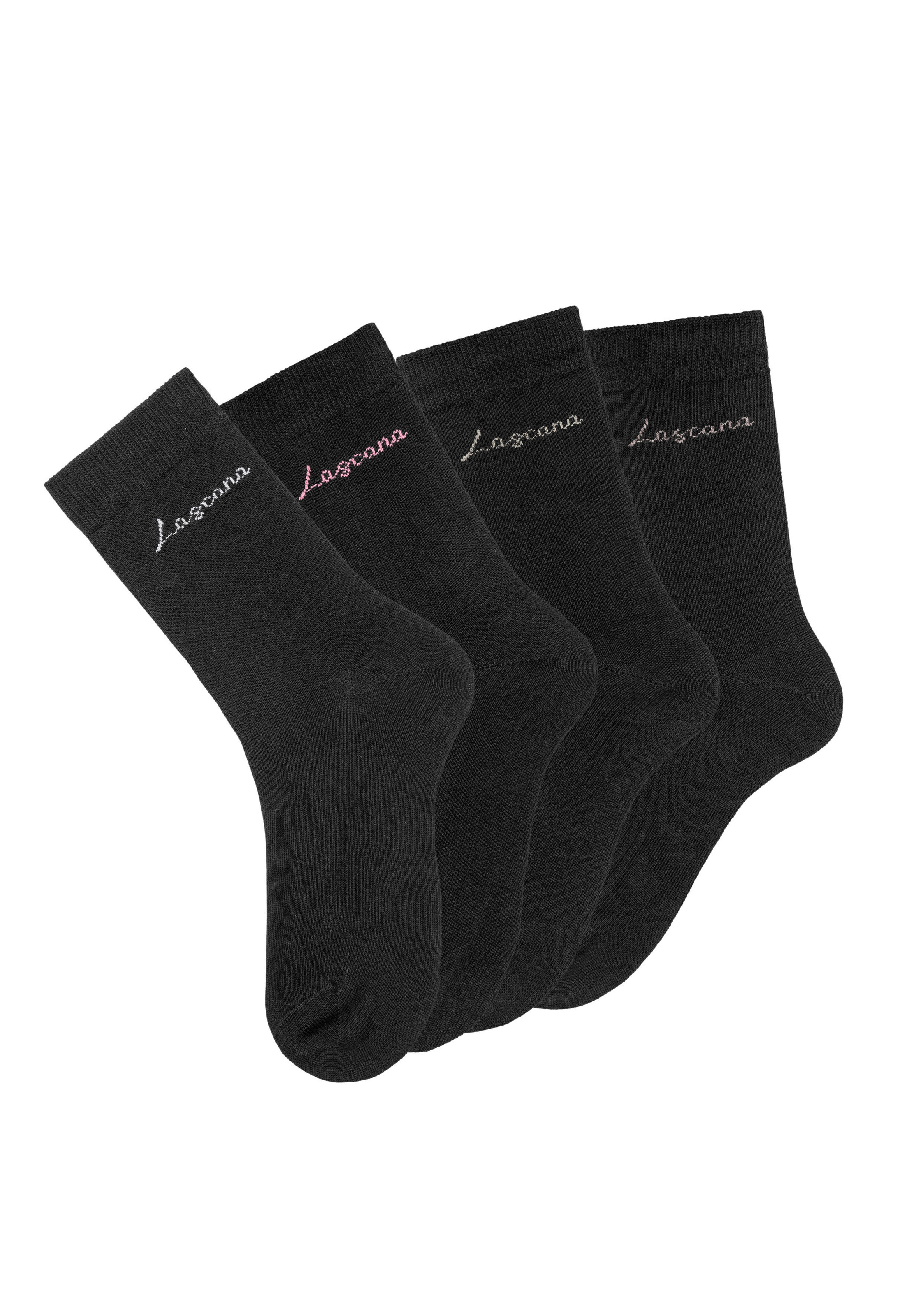 LASCANA Basicsocken »Believe in Yourself«, (Box, 4 Paar), in ansprechender Geschenkbox