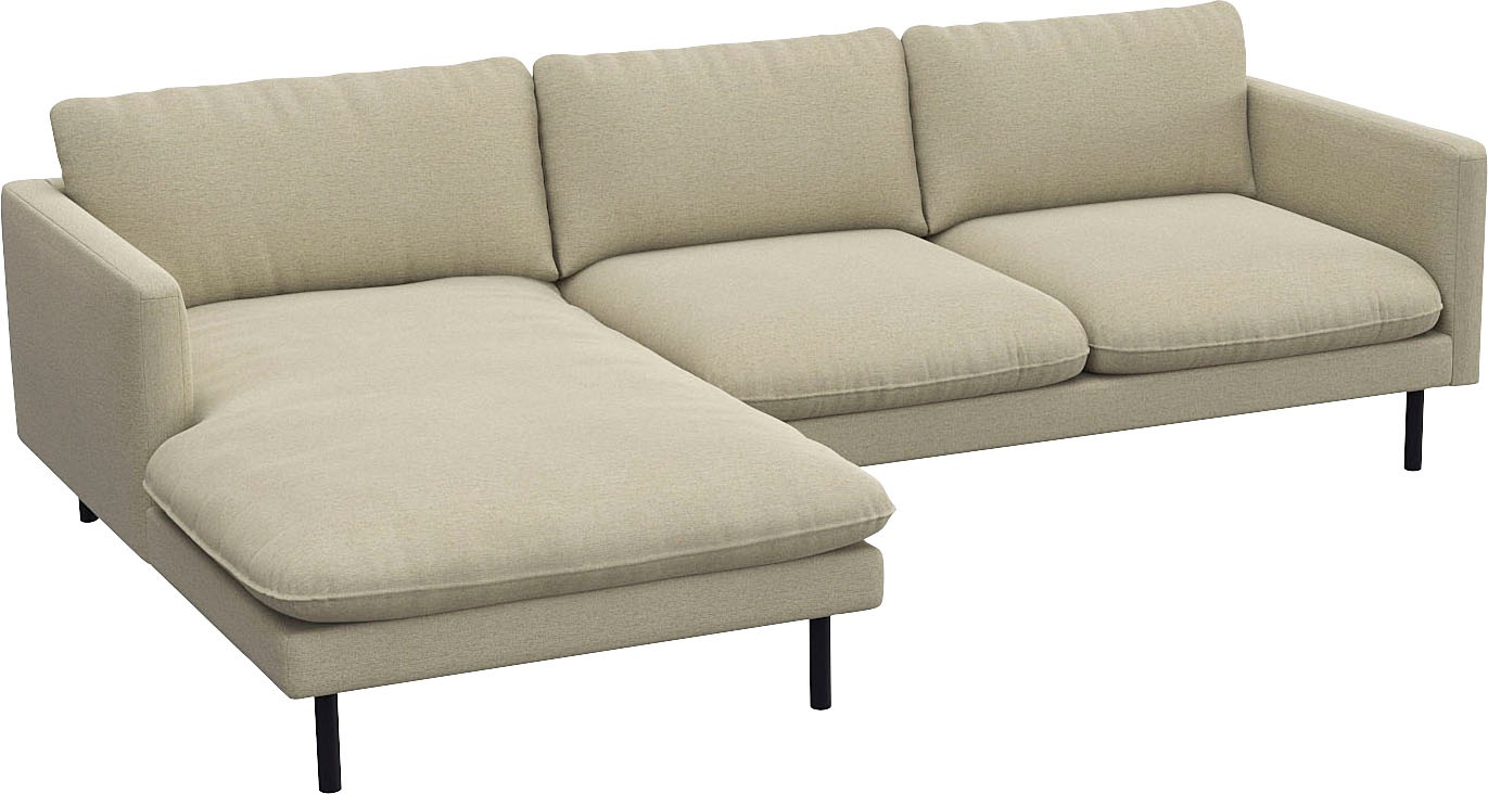 FLEXLUX Ecksofa »Bolzano, elegant und bequem, L-Form«, Sitzaufbau mit Kaltschaum & Stahl-Wellen, loose Sitz -& Rückenkissen