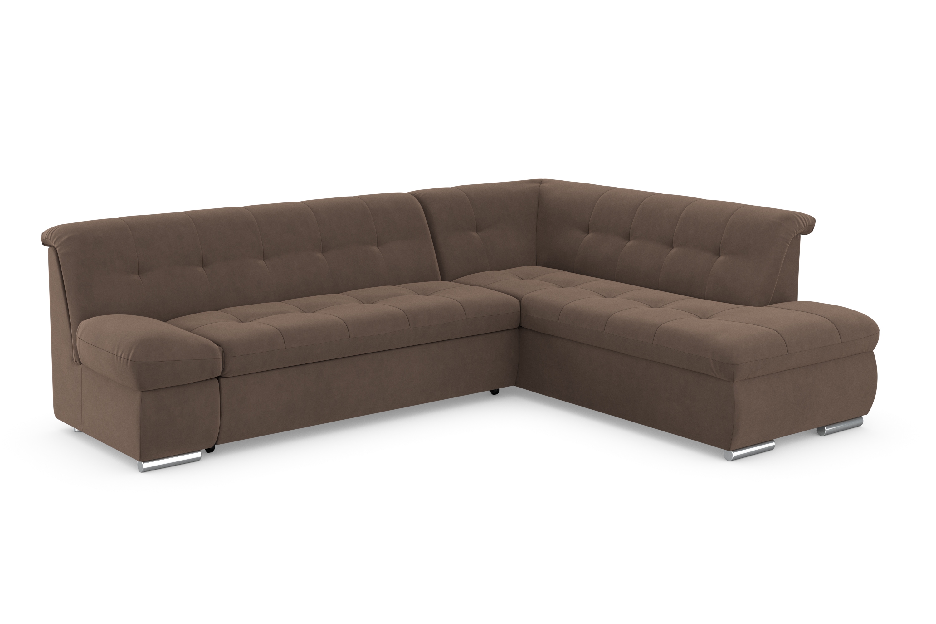 DOMO collection Ecksofa "MONA 271x213 cm, modern und komfortabel" whlw. mit Bett- und Armlehnfunktion, L-Form