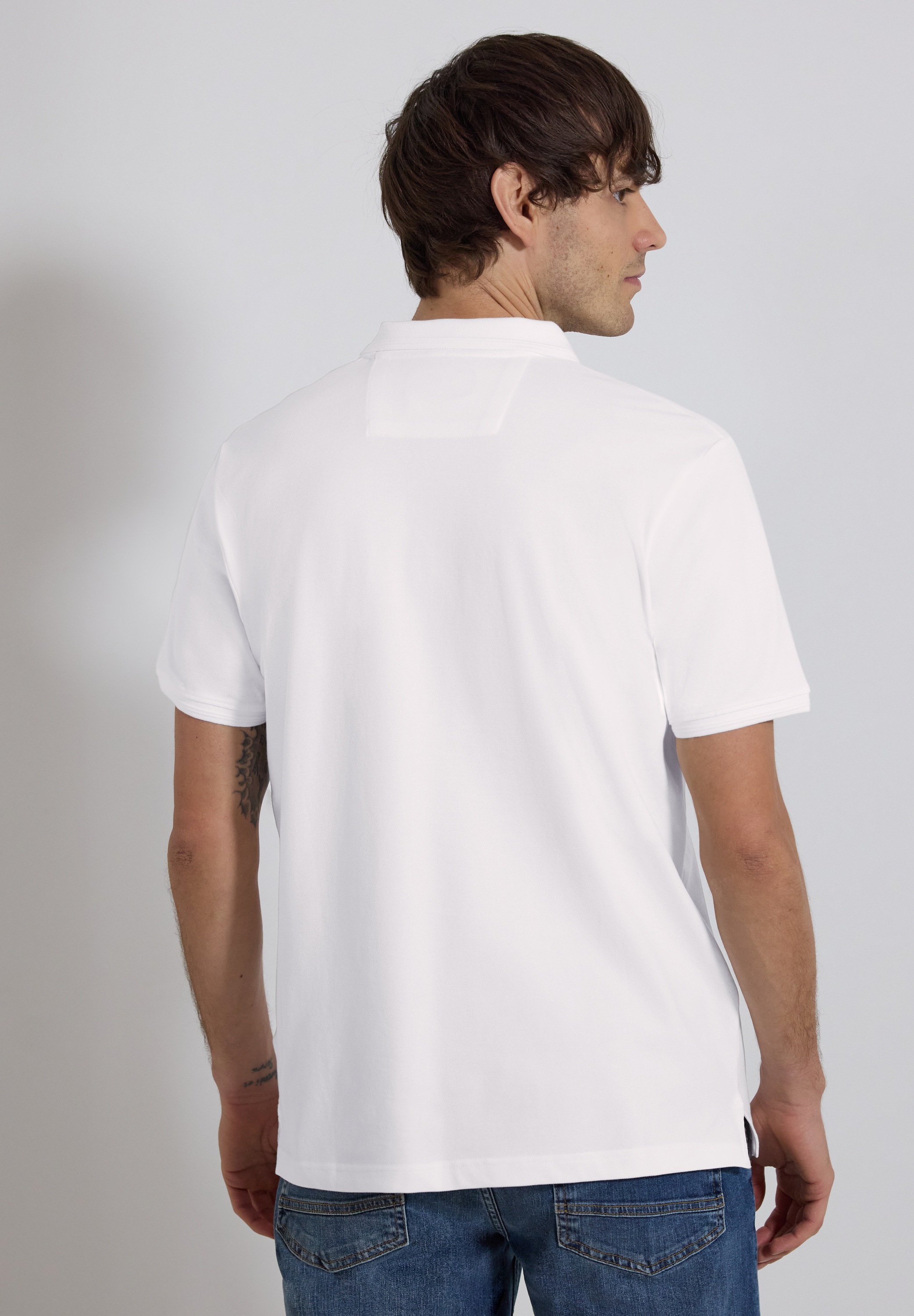 STREET ONE MEN Poloshirt aus Baumwolle mit Stretchante günstig online kaufen