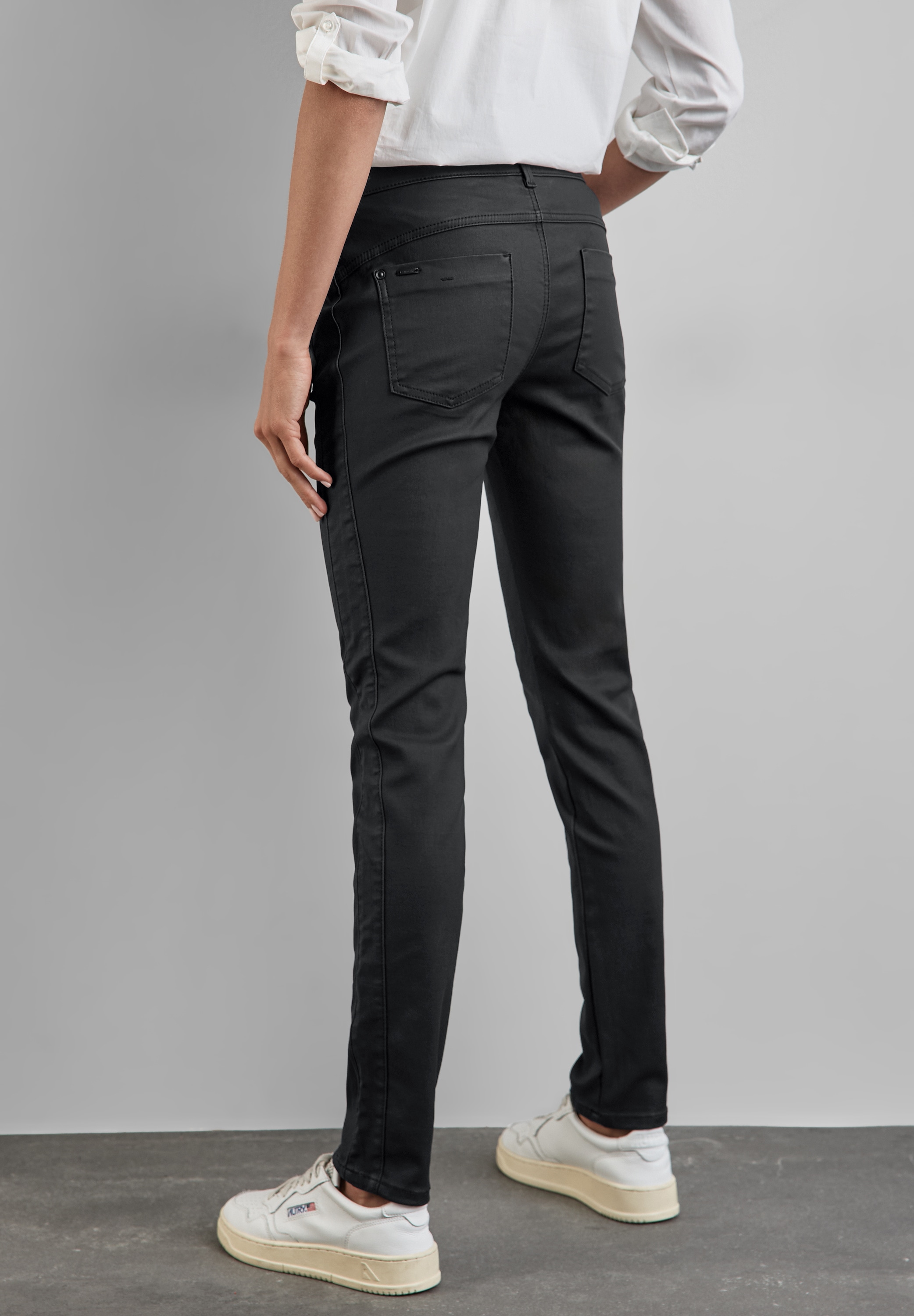 STREET ONE Lederimitathose, Middle Waist