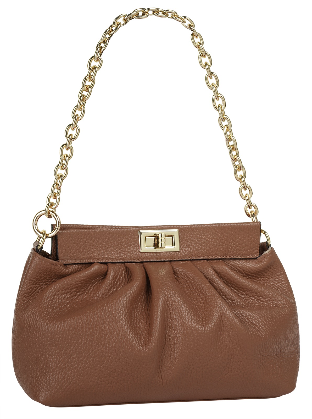 Cluty Umhängetasche, echt Leder, Made in Italy