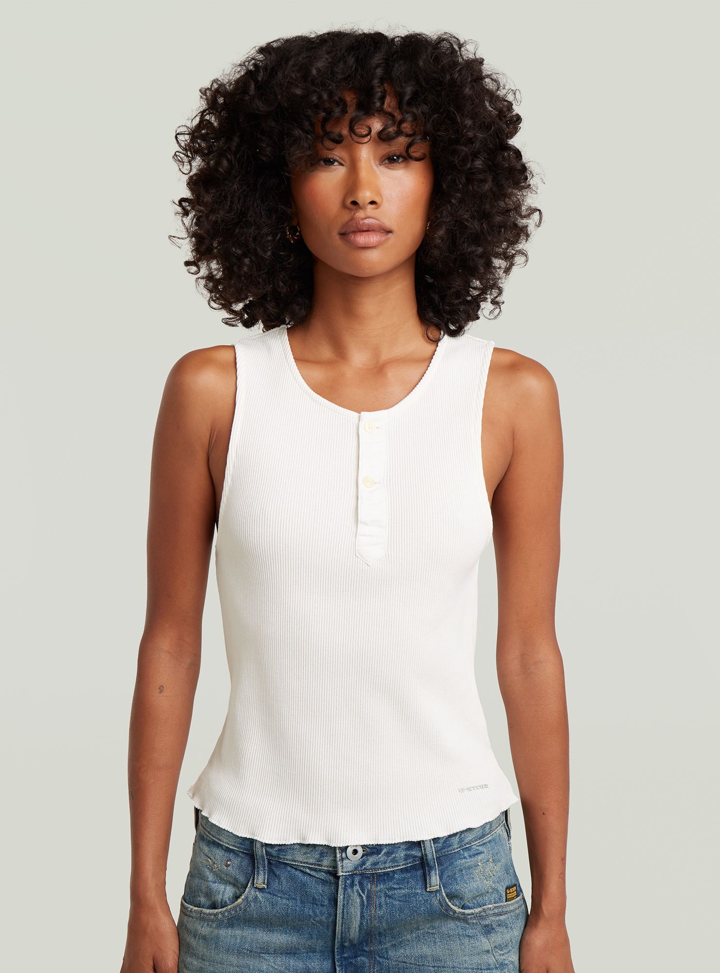 G-STAR T-Shirt "Slim Henley Tank T-Shirt"