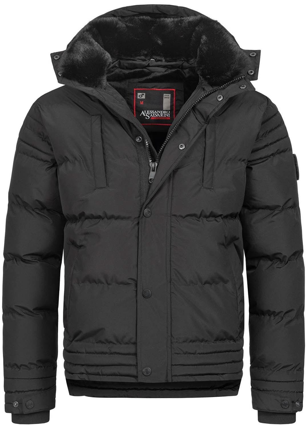 Alessandro Salvarini Winterjacke »ASFabiano«, mit warmem Teddyfell und abnehmbarer Kapuze