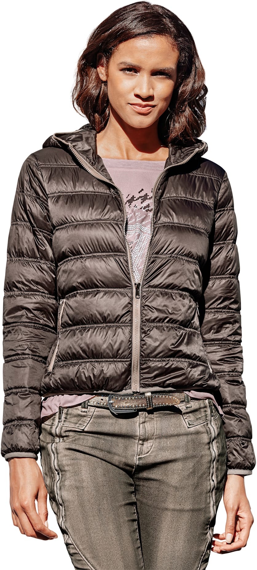 heine Daunenjacke, mit Kapuze