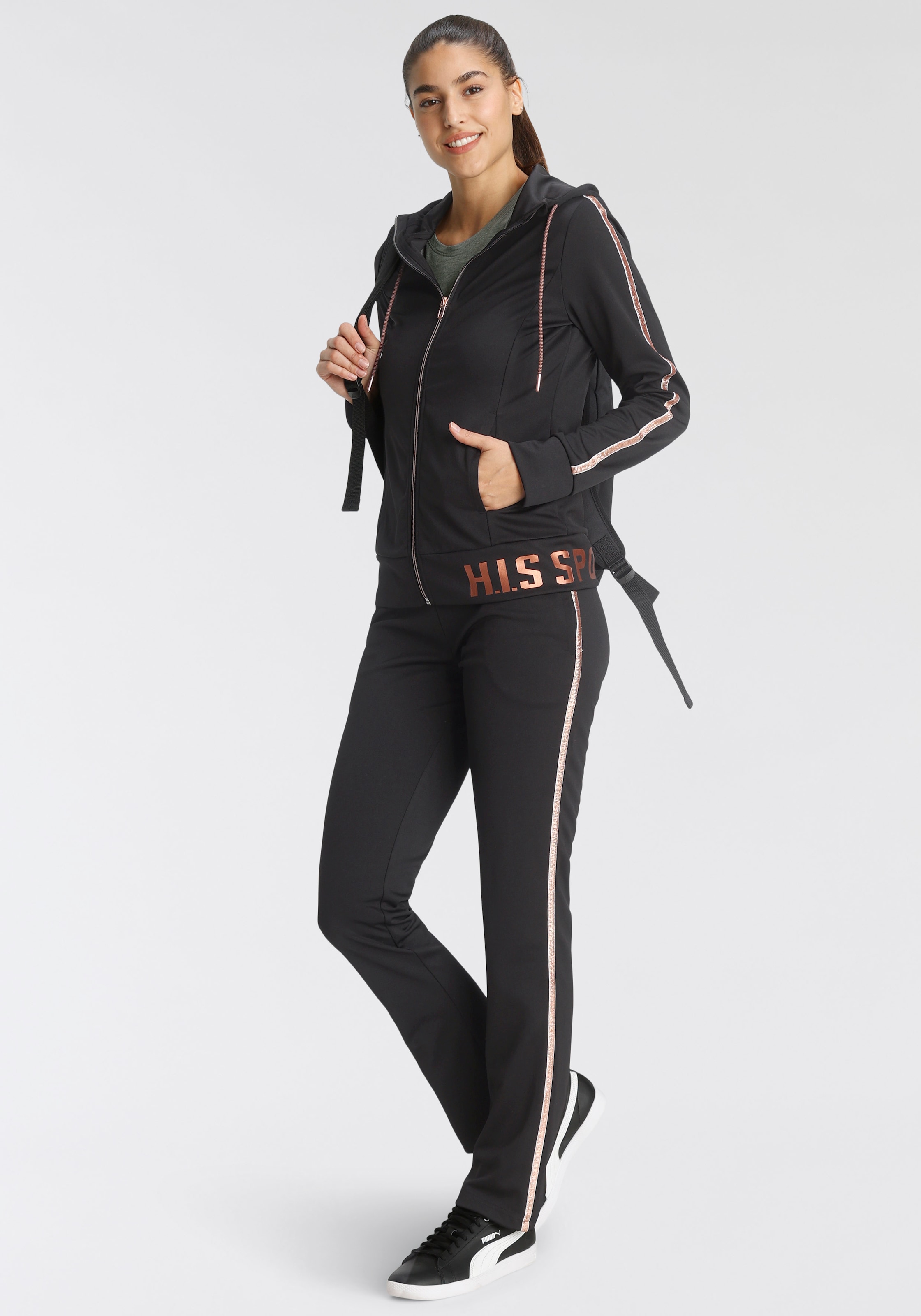 H.I.S Trainingsanzug, 2 Stk. Softes, schnell trocknendes Stretchmaterial fü günstig online kaufen