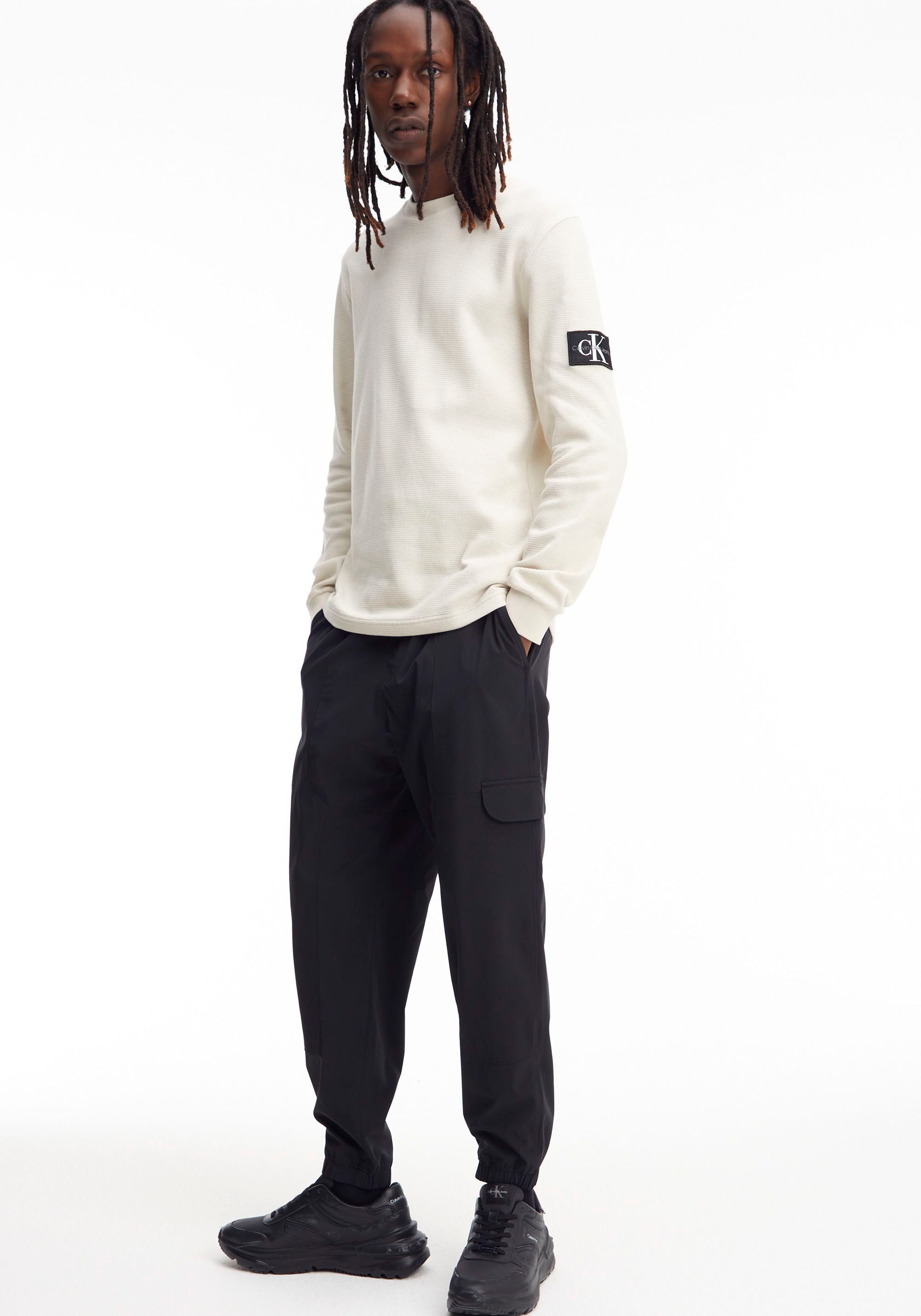 Calvin Klein Jeans Langarmshirt »BADGE BAUR | TEE«, mit LS WAFFLE kaufen ▷ Logopatch