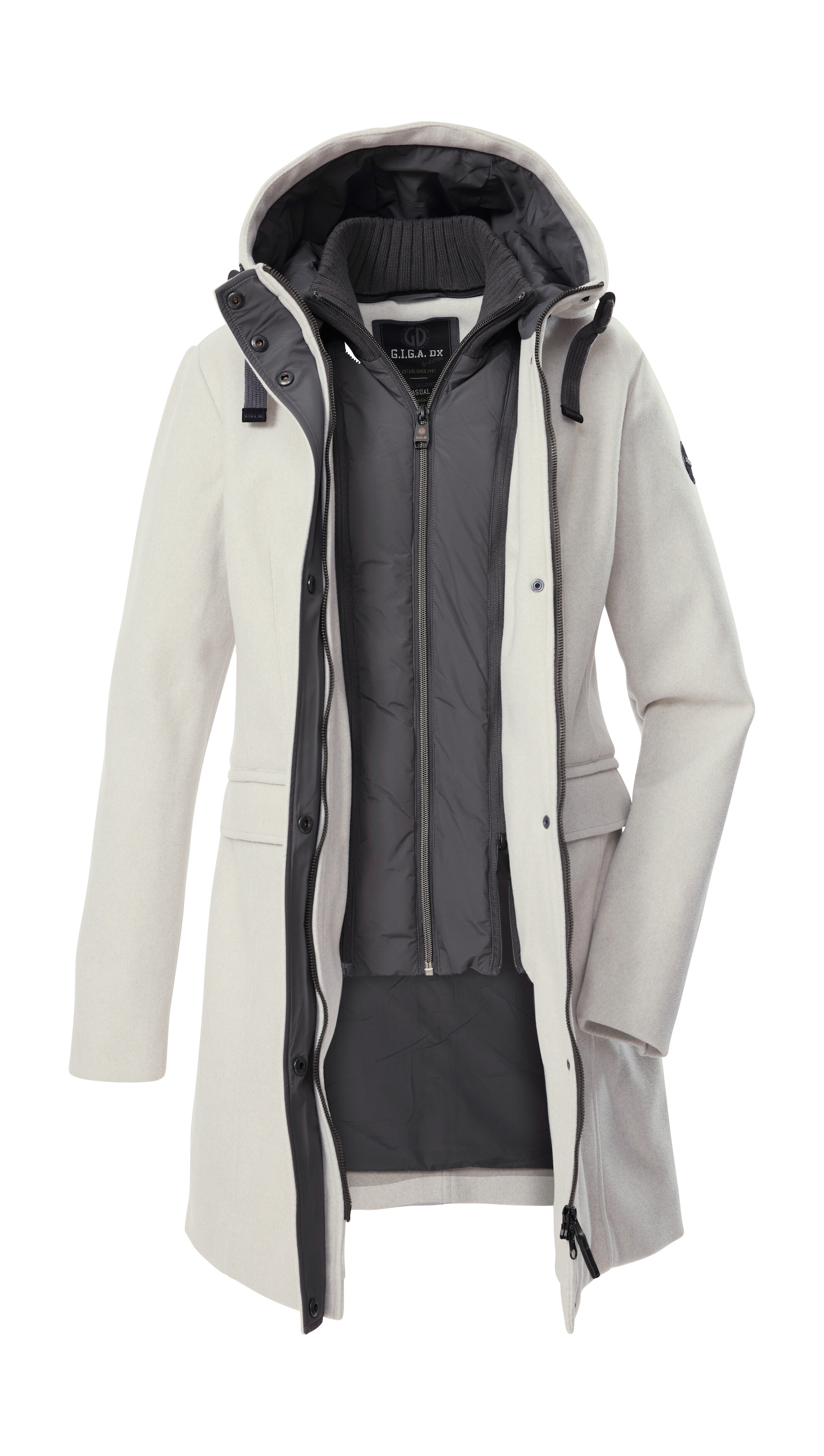 G.I.G.A. DX by killtec Parka »GW 19 WMN PRK«, Windabweisender Damen Parka mit Kapuze, Gilet und 2-Wege-Reißverschluss