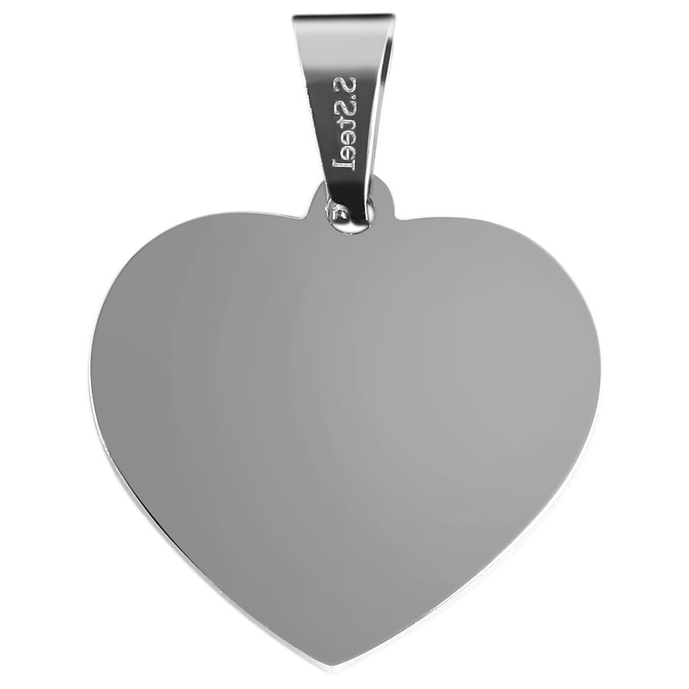 ADELIA ́S Damen Kettenanhänger "Anhänger – Herz Herzanhänger aus Edelstahl", Edelstahl, silber, Edelstahl, Schmuckanhänger, Geschenkidee: zeitlos und
