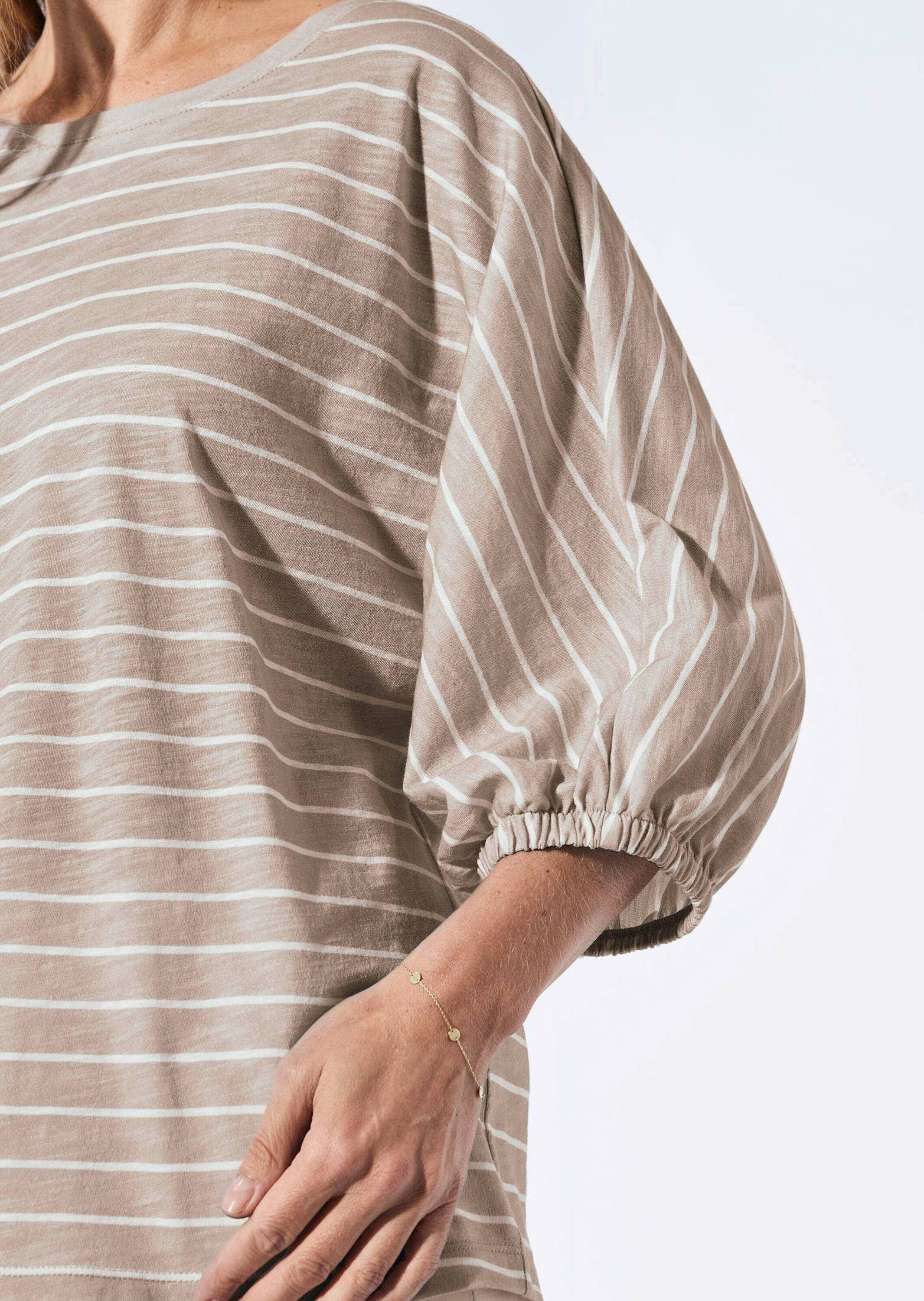GOLDNER Kurzarmshirt »Kurzgröße Shirt aus Effektgarn«
