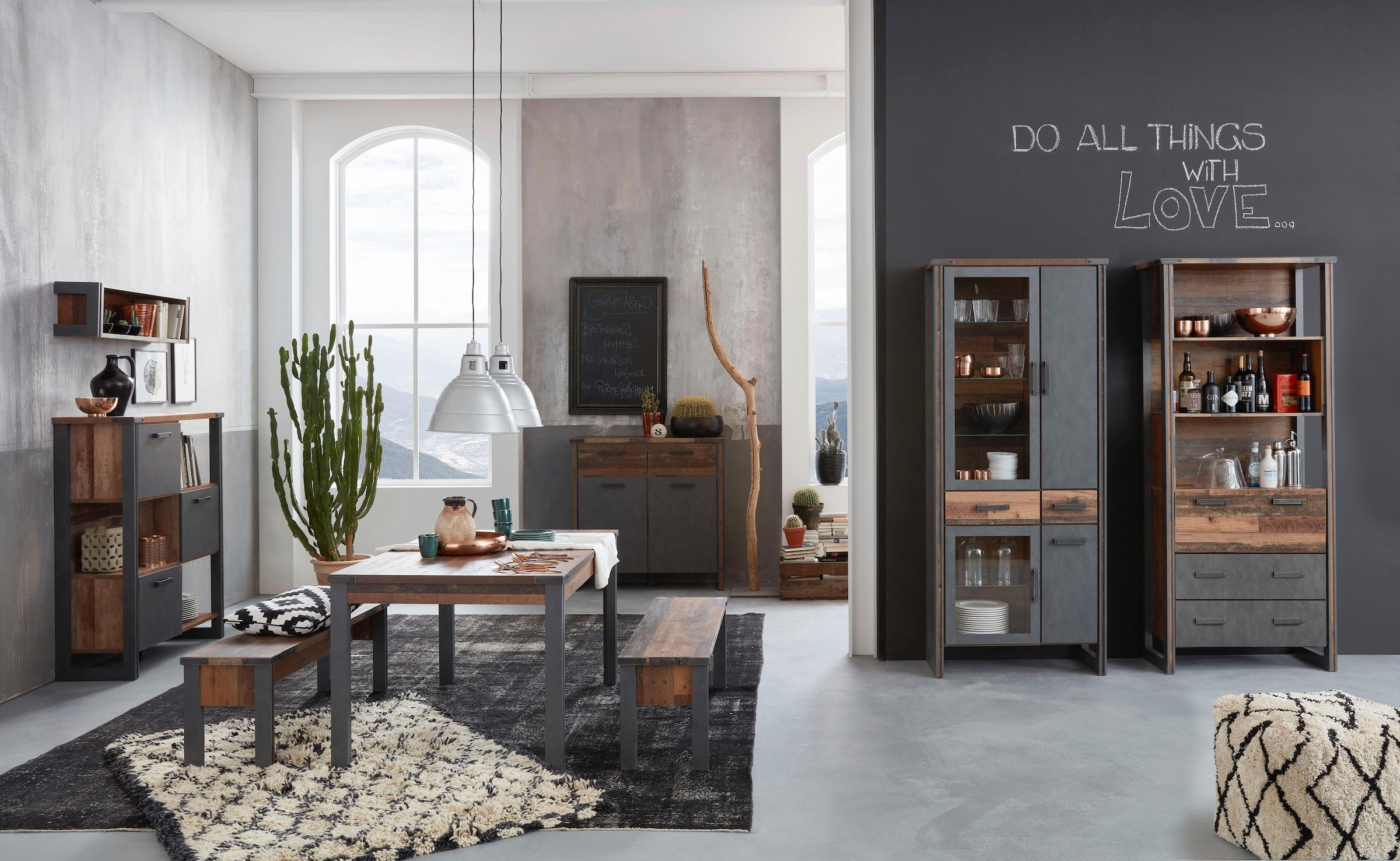 Home affaire Esstisch »Bristol«, Esszimmertisch im Industrial Style - Maße (B/T/H) 160/90/77 cm