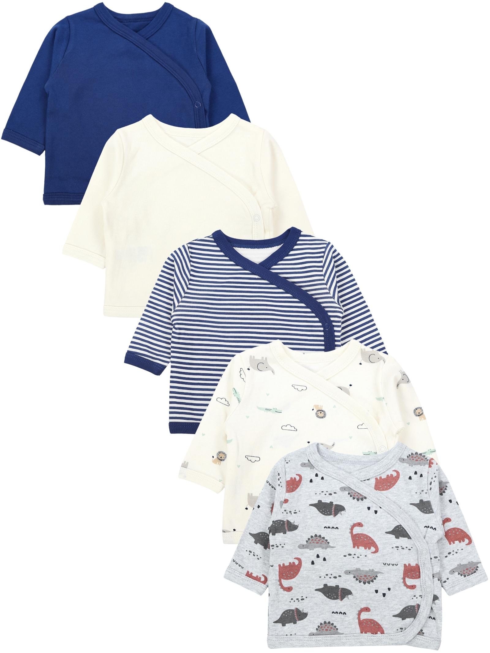 TupTam Wickelshirt »Wickelshirt Baby Jungen Langarm Wickelshirt 5er Set«