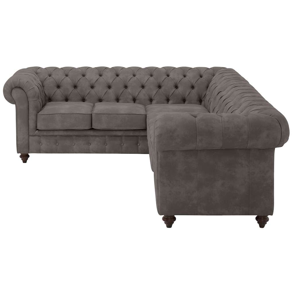 Home affaire Chesterfield-Sofa »Chesterfield Ecksofa, auch in Leder«