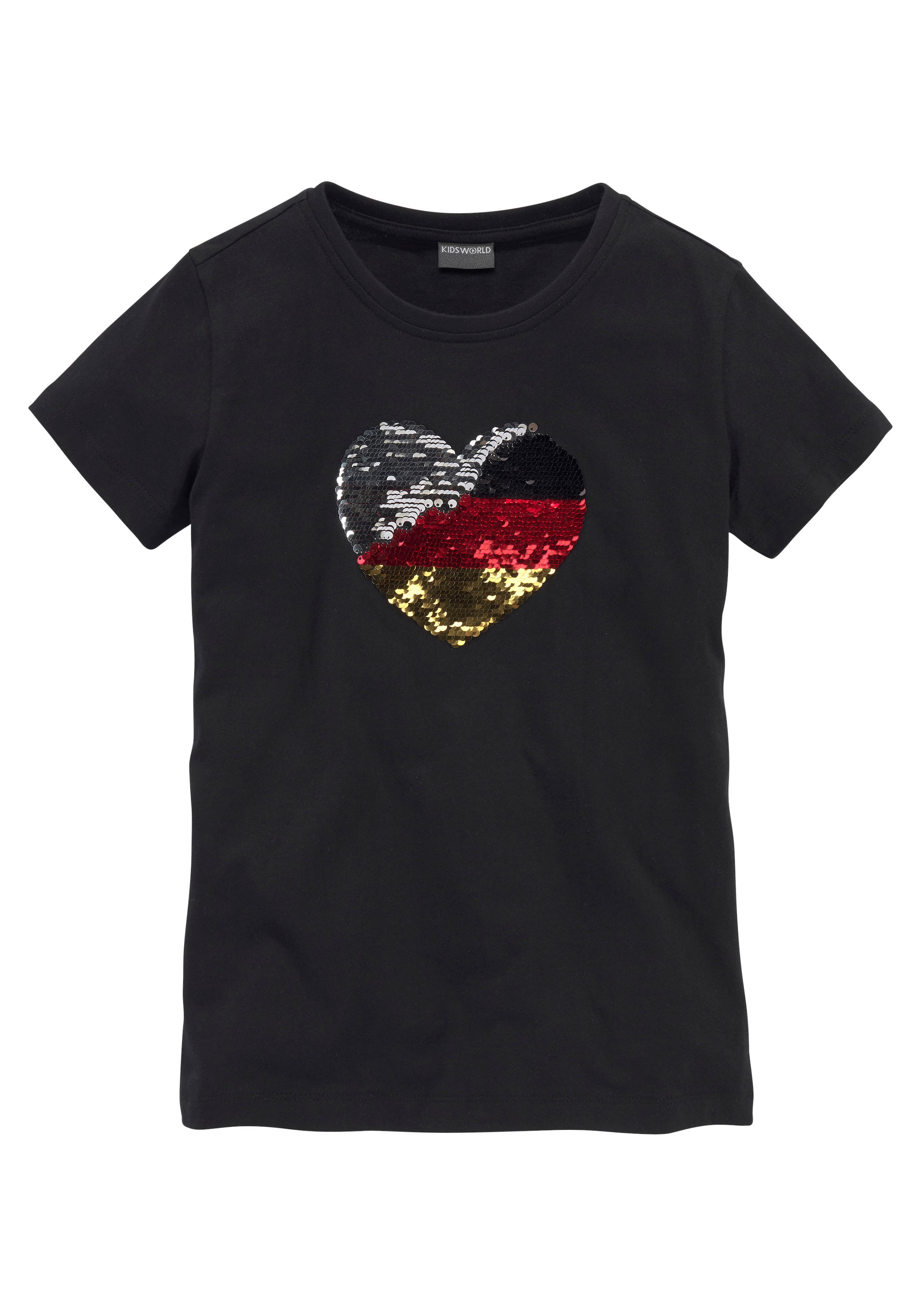 KIDSWORLD T-Shirt »Fußballshirt«, mit | Wendepailletten bestellen BAUR