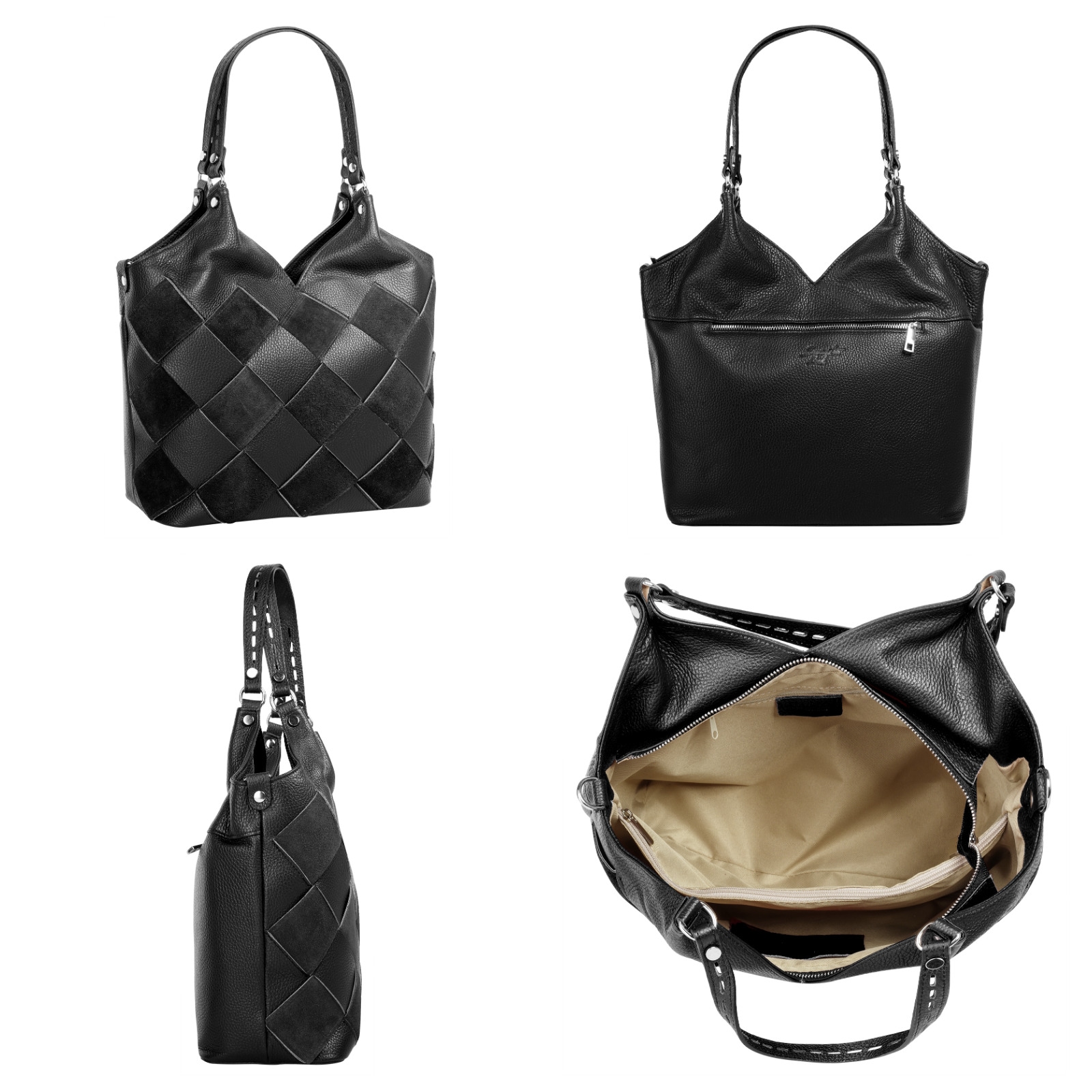 Samantha Look Shopper, echt Leder, Made in Italy