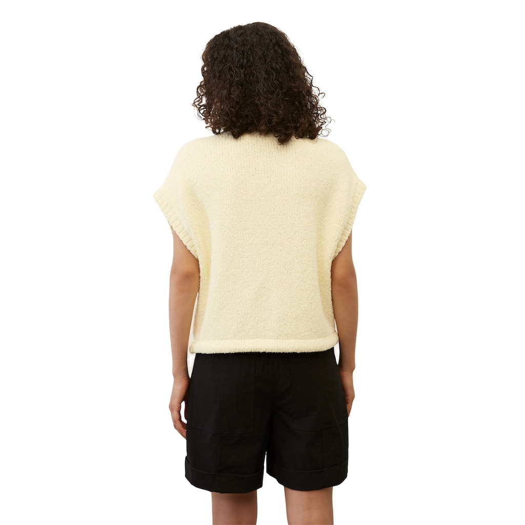 Damenmode Pullover Marc O'Polo Strickpullover »aus Effekt-Bändchengarn« gelb