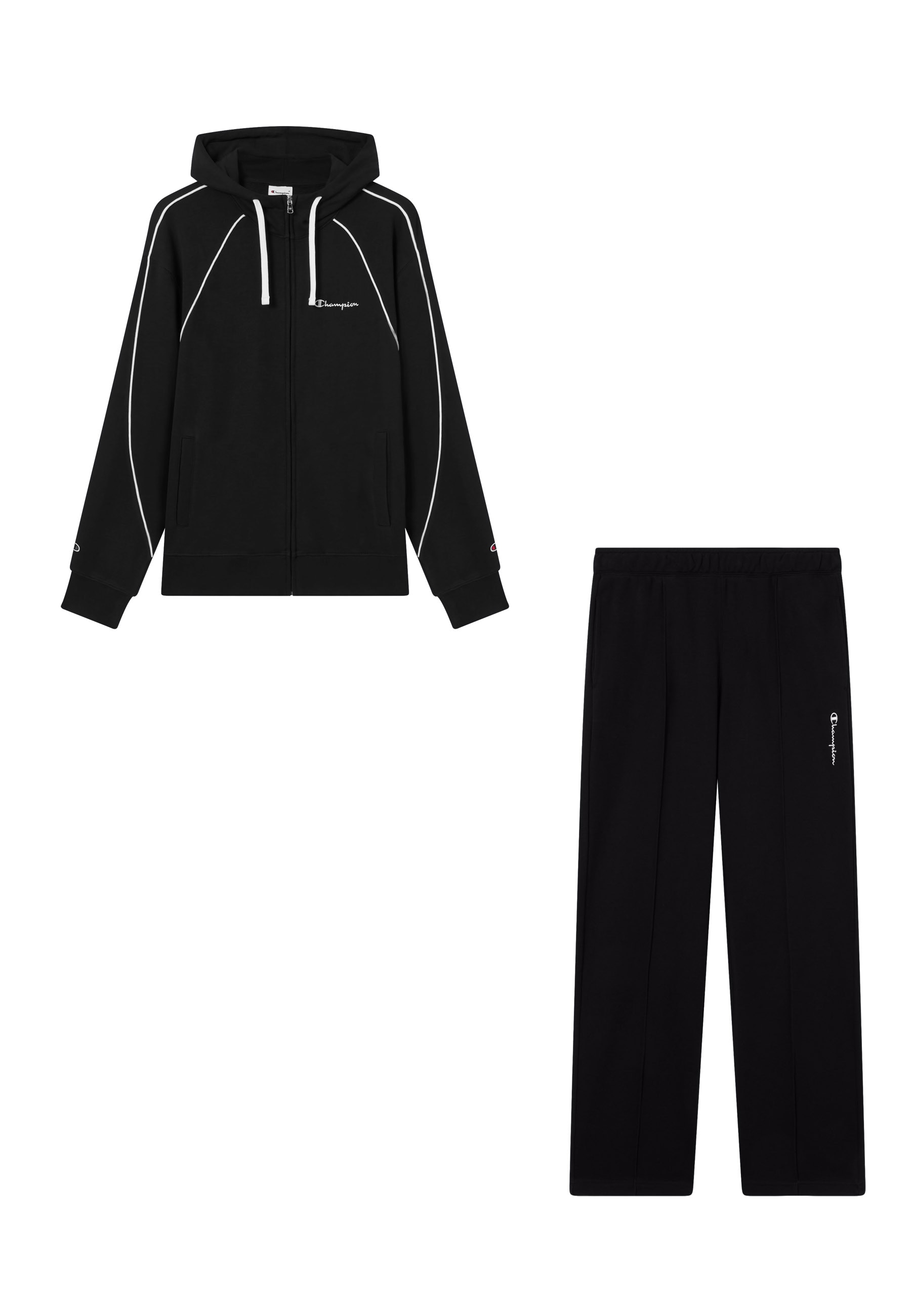 Champion Jogginganzug »Terry Hooded Full Zip Sweatshirt« 2 tlg. mit Kapuze, mit durchgehendem Reißverschluss, sportlicher Stil