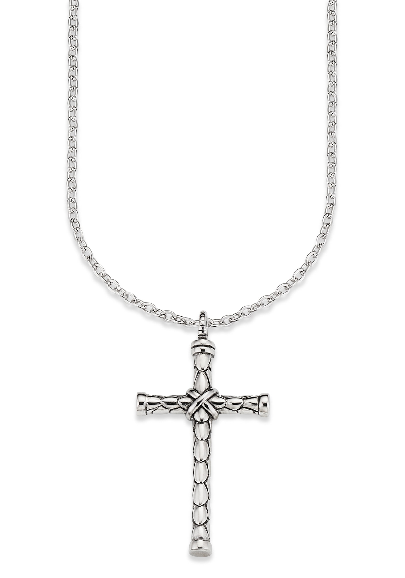 Kette mit Anhänger »Schmuck Geschenk, Halskette Kreuz Ankerkette Silber«