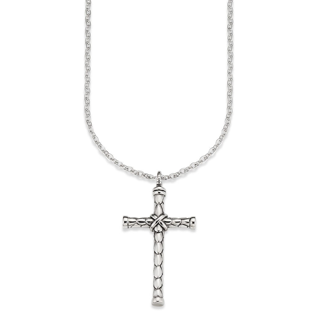 Bruno Banani Kette mit Anhänger »Schmuck Geschenk, Halskette Kreuz Ankerkette Silber«