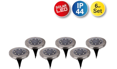 LED Gartenleuchte »Kian«, LED Solar-Boden-Erdspieß, 6er Set