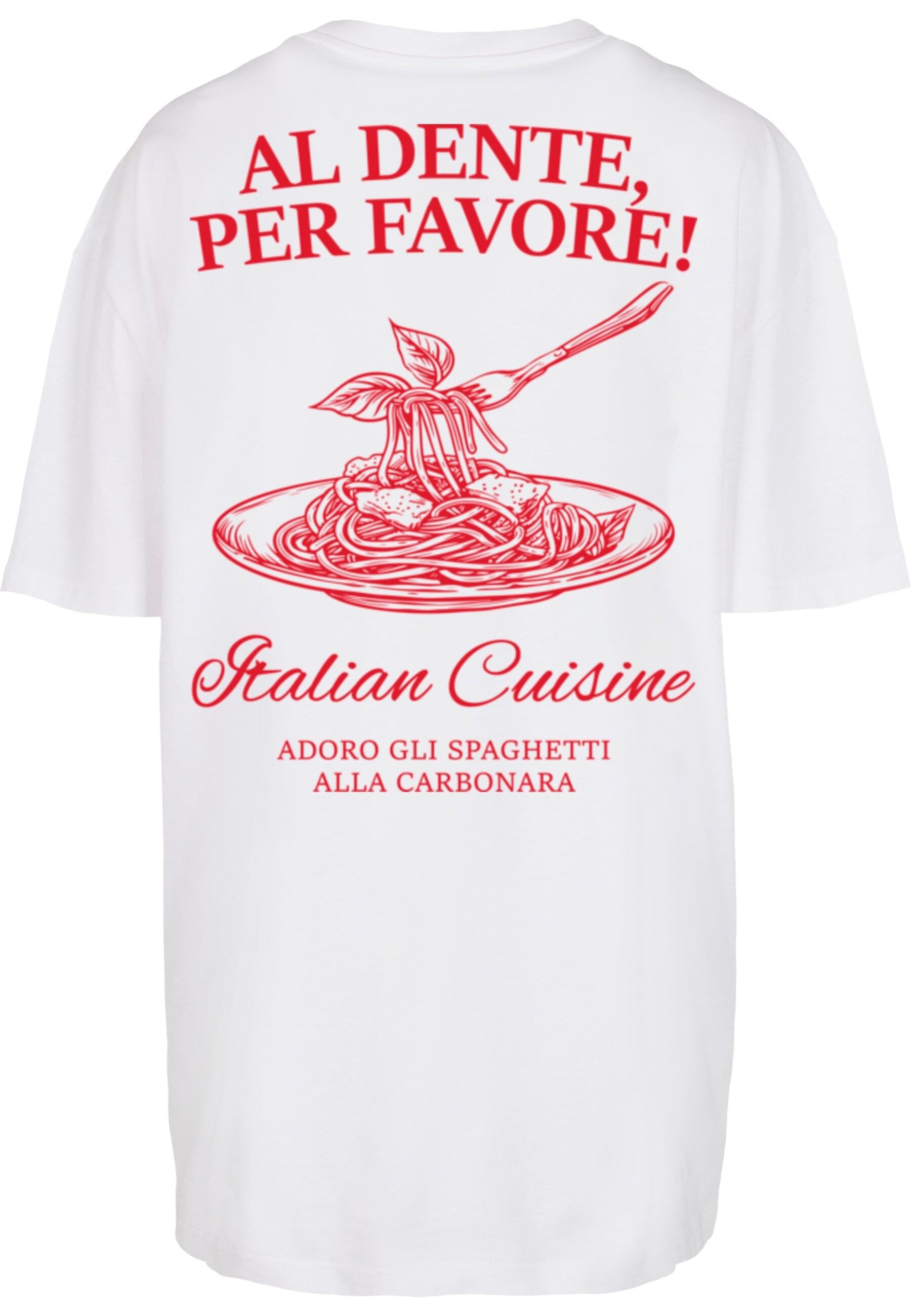 Merchcode T-Shirt »Merchcode Ladies Al Dente Per Favore Oversized Tee«, (1 tlg.)