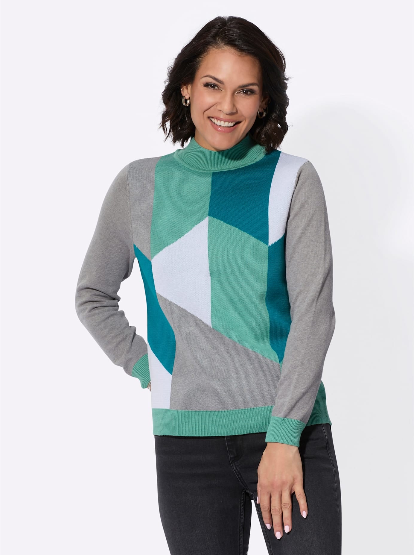 Casual Looks Stehkragenpullover »Pullover«