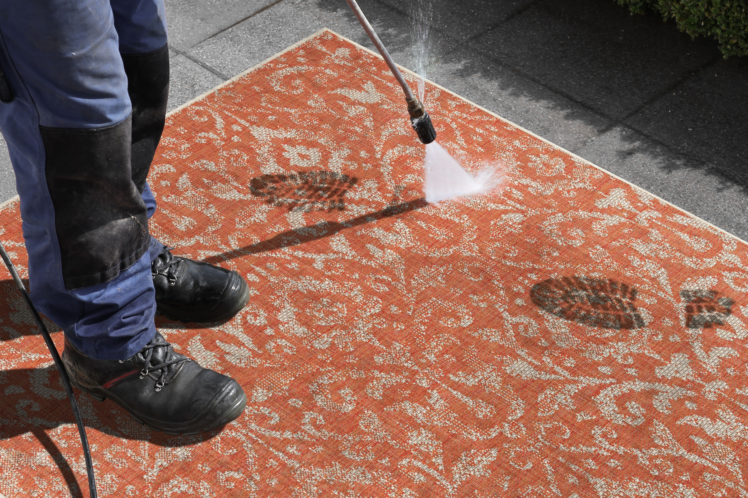 NORTHRUGS Teppich »Hatta«, rechteckig, 4 mm Höhe, In-und Outdoor geeignet, Strapazierfähig und pflegeleicht, Flachgewebe