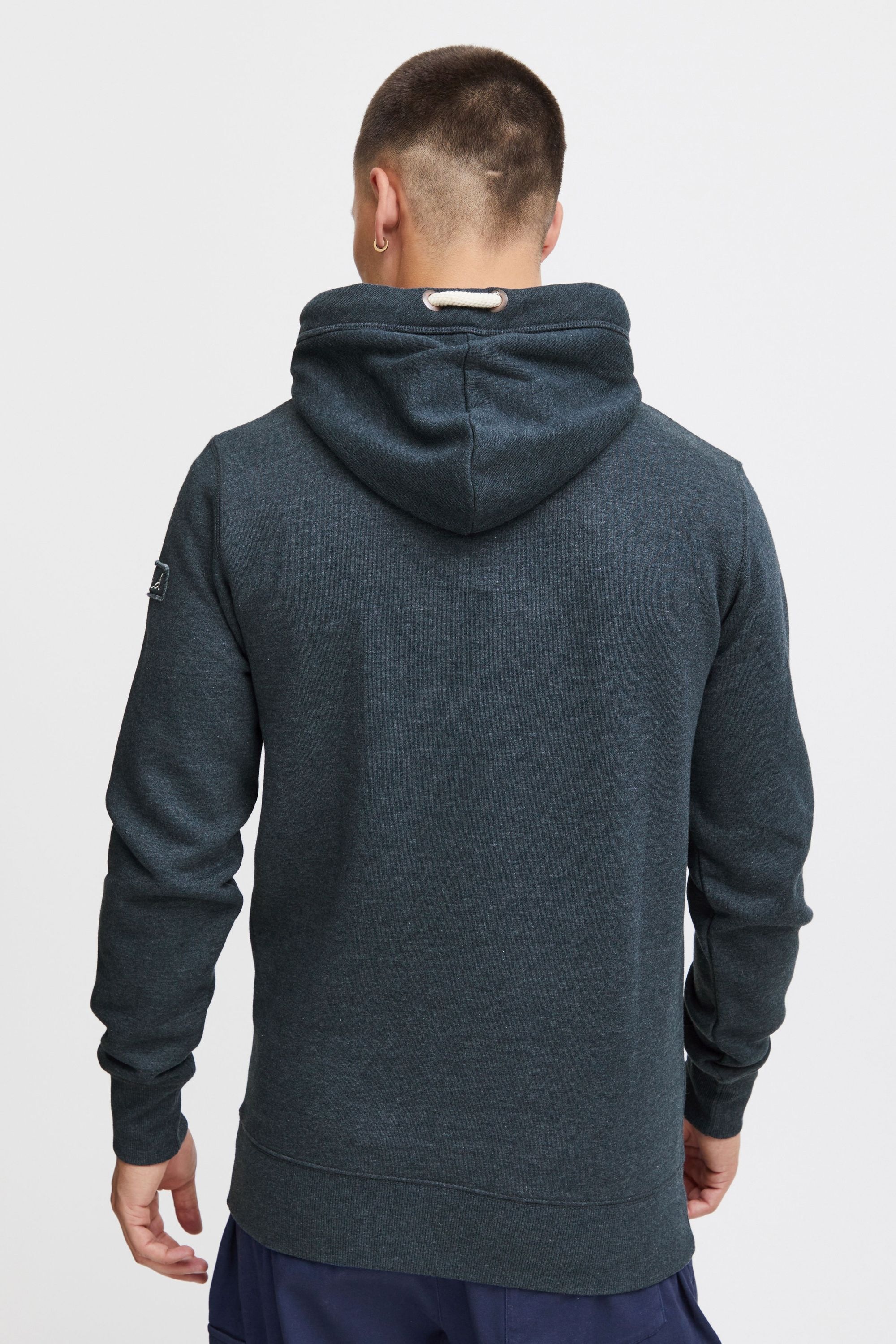 !solid Kapuzenpullover SOLID "Hoodie SDTripStrip", Herren, Gr. XL, blau (ins bl mel), Obermaterial: 50% Baumwolle CO. 50% Polyester PES., unifarben, Pullover Kapuzenpullover 3