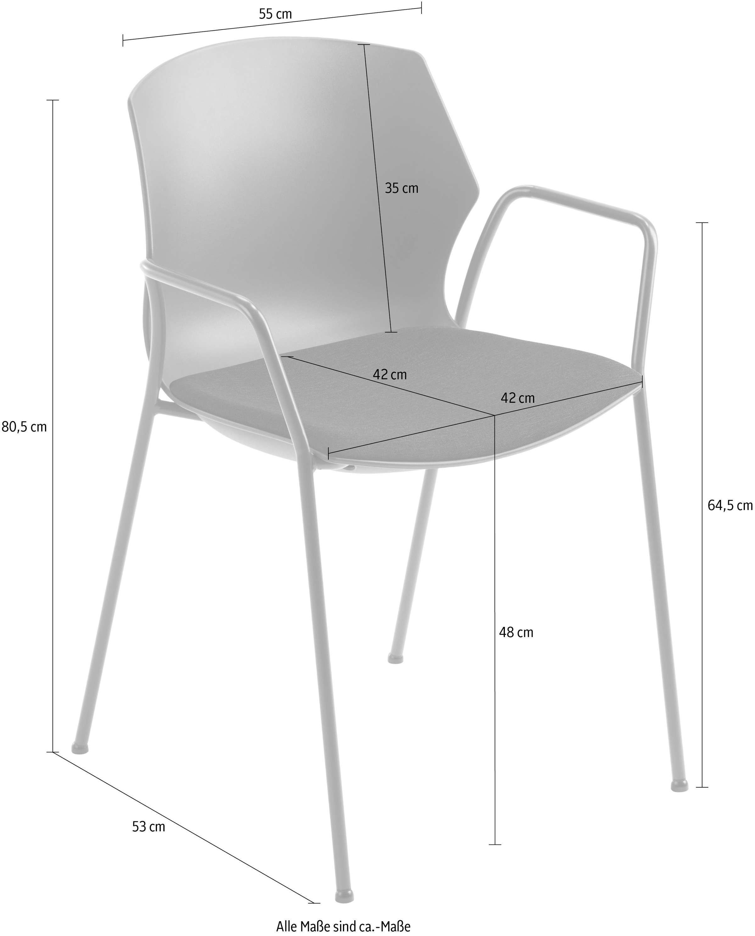 Mayer Sitzmöbel Stapelstuhl "Stapelstuhl myPRIMO" (Packung) Polyester stape günstig online kaufen