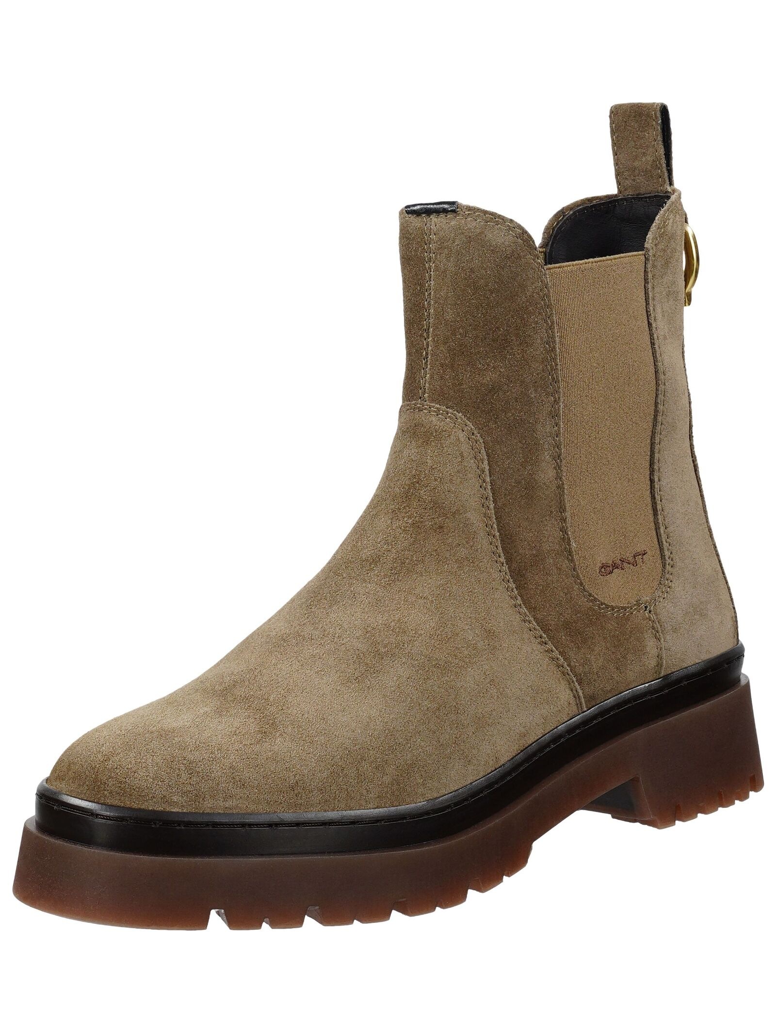 Snowboots GANT "Gant Stiefel Veloursleder/Textil", Damen, Gr. 41, braun, Textil, Veloursleder, Schuhe Snowboots