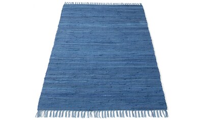 my home Teppich »Laurelie«, rechteckig, 6 mm Höhe, mit Fransen, 100% Baumwolle,... kaufen