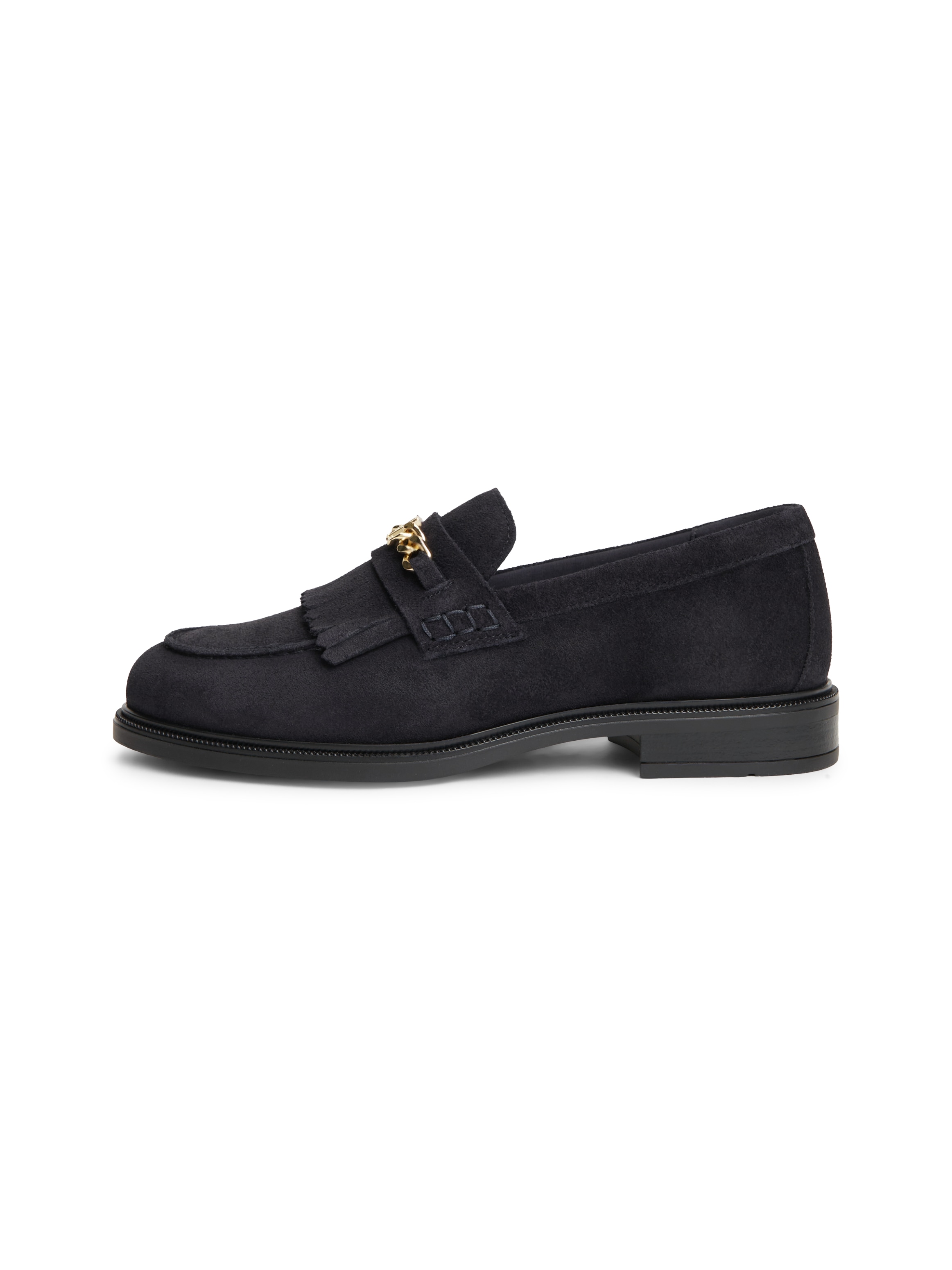 Tommy Hilfiger Loafer »TH CHAIN FRINGE SUEDE LOAFER«  Blockabsatz, Slipper mit modischen Fransen