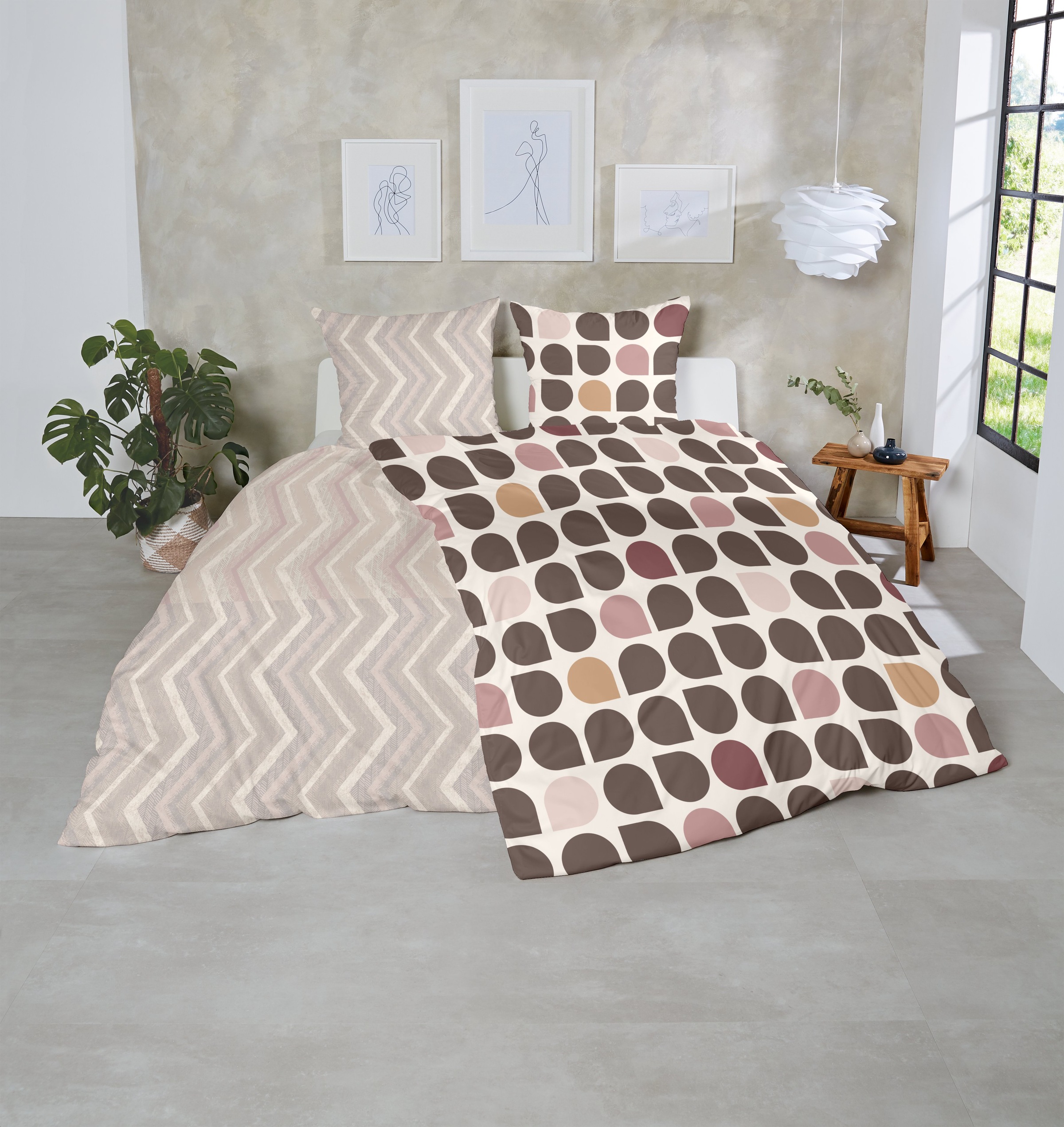 Thumbnail - Primera Bettwäsche "Mako-Satin -Bettwäsche Drops" 2 Stk. mit eleganten Tropfen