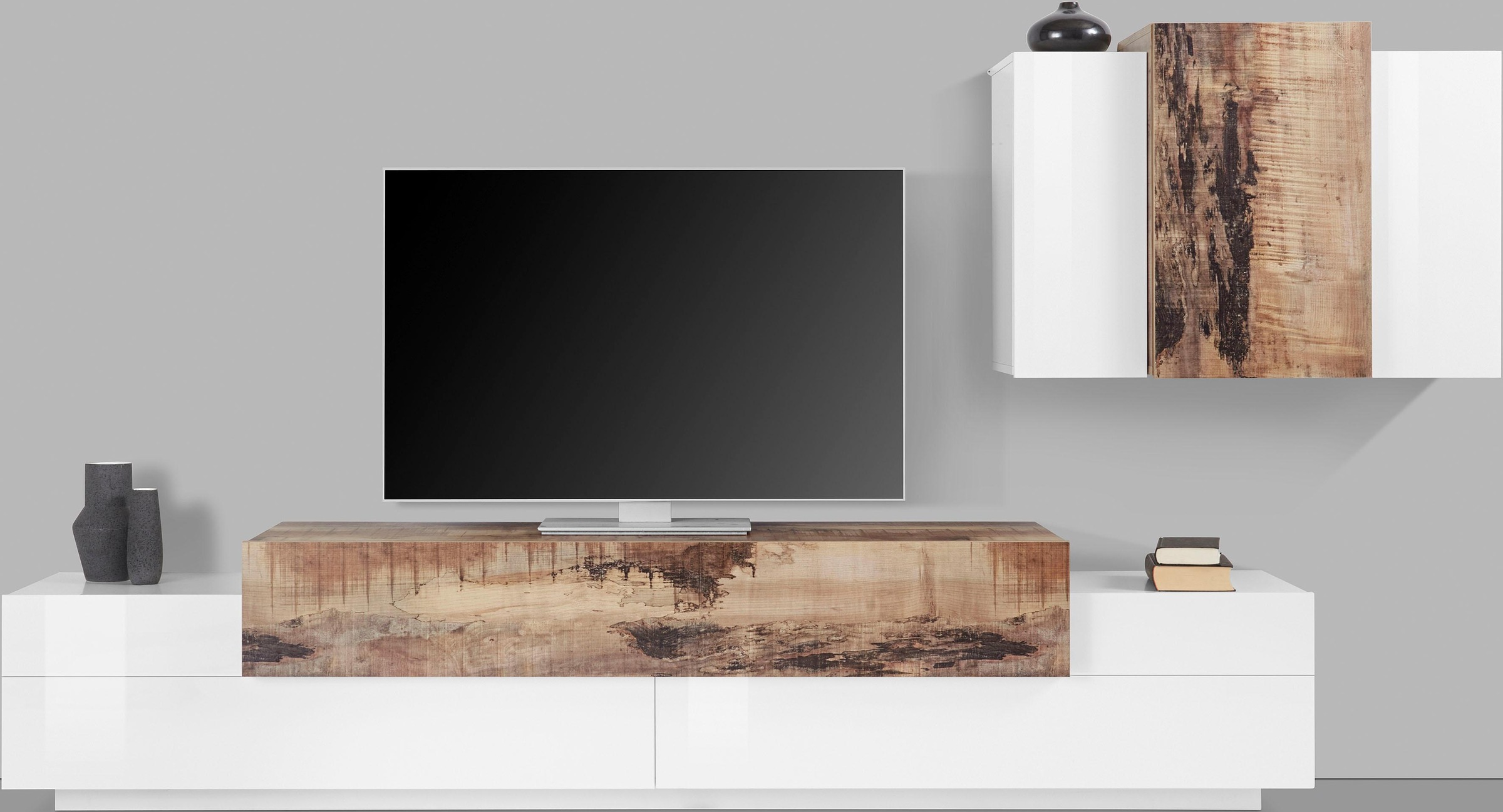 INOSIGN Wohnwand "Coro, Anbauwand, Medienwand" Set, 2 Stk. tlg. Lowboard 4 günstig online kaufen