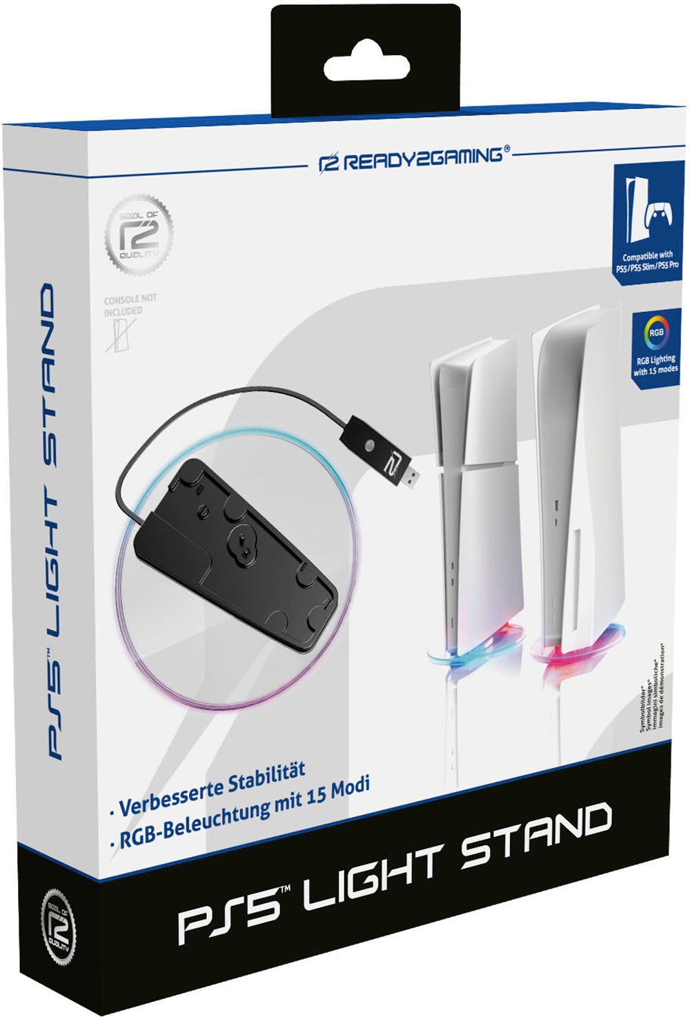 Ready2gaming Standfuß »Transparenter Standfuß für die PlayStation 5 mit RGB Beleuchtung«