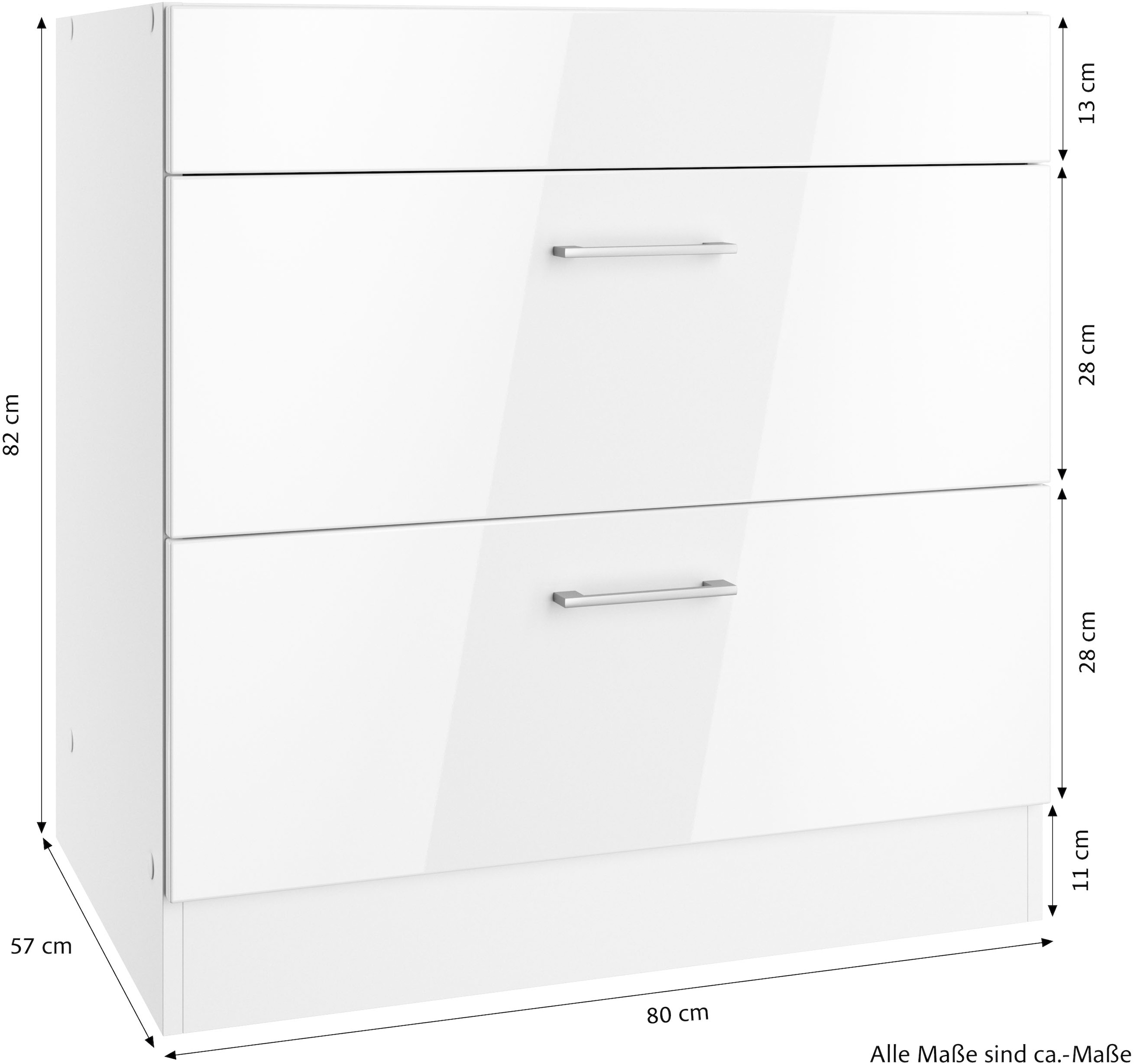 KOCHSTATION Kochfeldumbauschrank »KS-Milan«, HELD Möbel, Kochfeldumbau 80 cm, matte oder hochglänzende Fronten