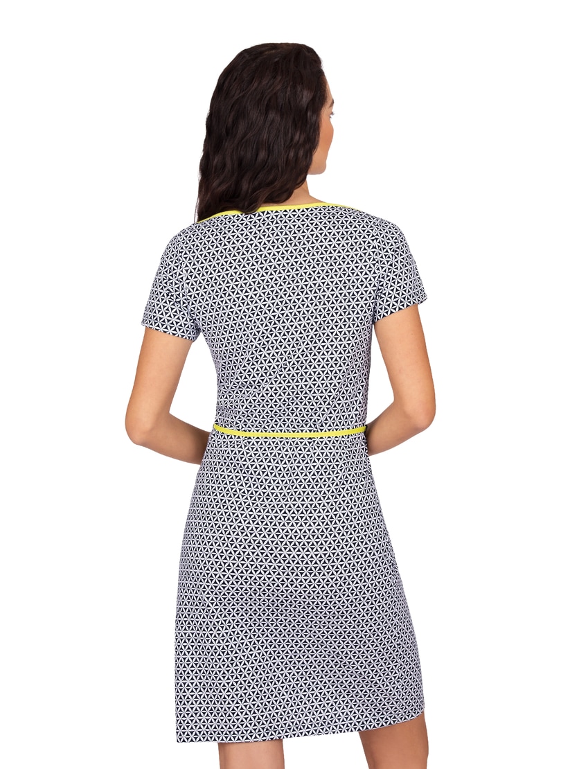 Trigema Jerseykleid »TRIGEMA Kurzärmeliges Kleid mit Retro-Muster«