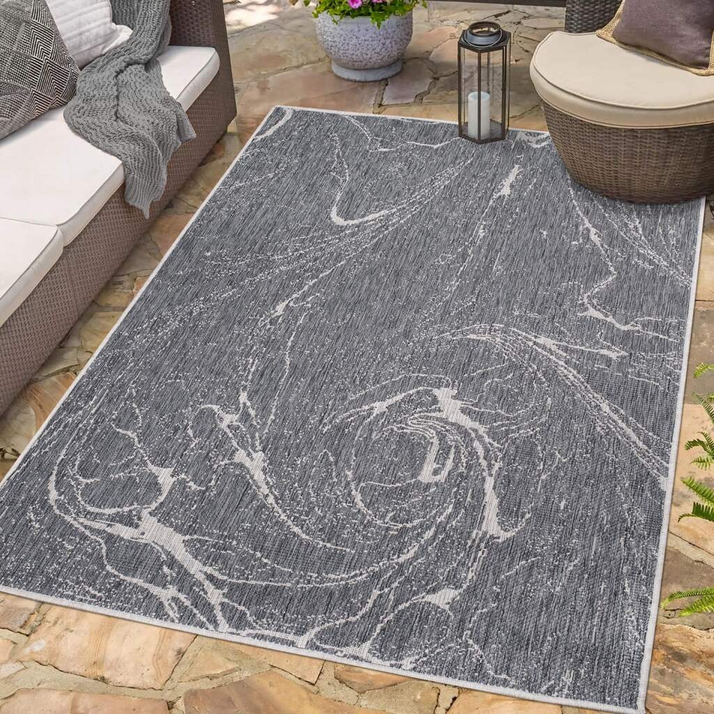 Carpet City Outdoorteppich »DUO RUG 5733«, rechteckig, Wendeteppich Wetterfest In- & Outdoor, Balkon, Terrasse, Wohnzimmer