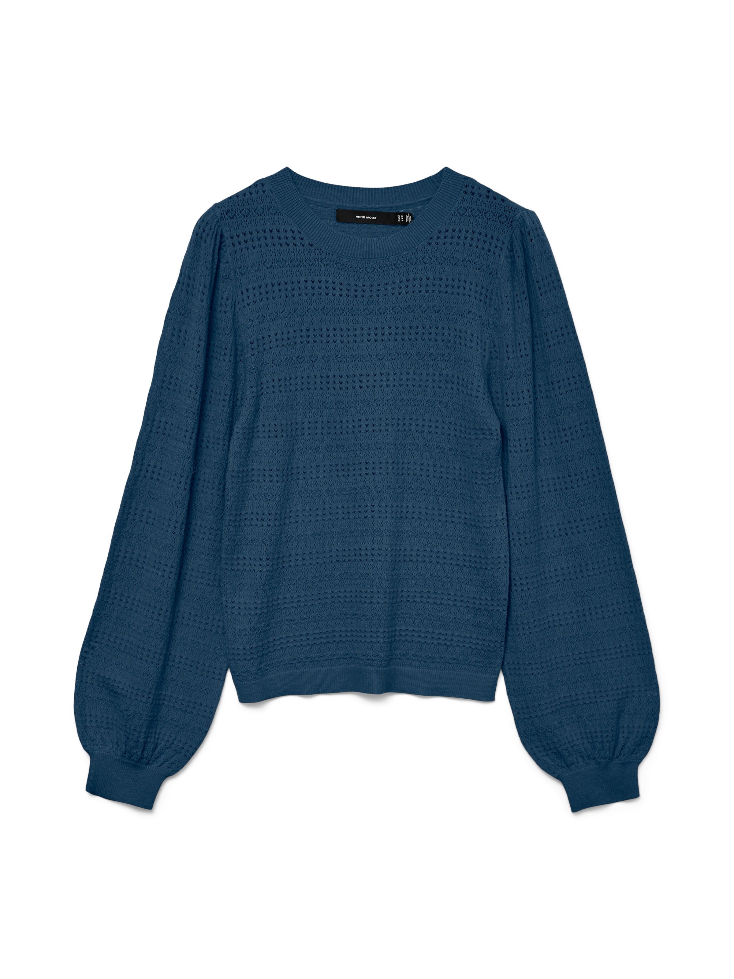 Vero Moda Strickpullover "VMLIMONE LS O-NECK PULLOVER BOO" mit Lochmuster günstig online kaufen