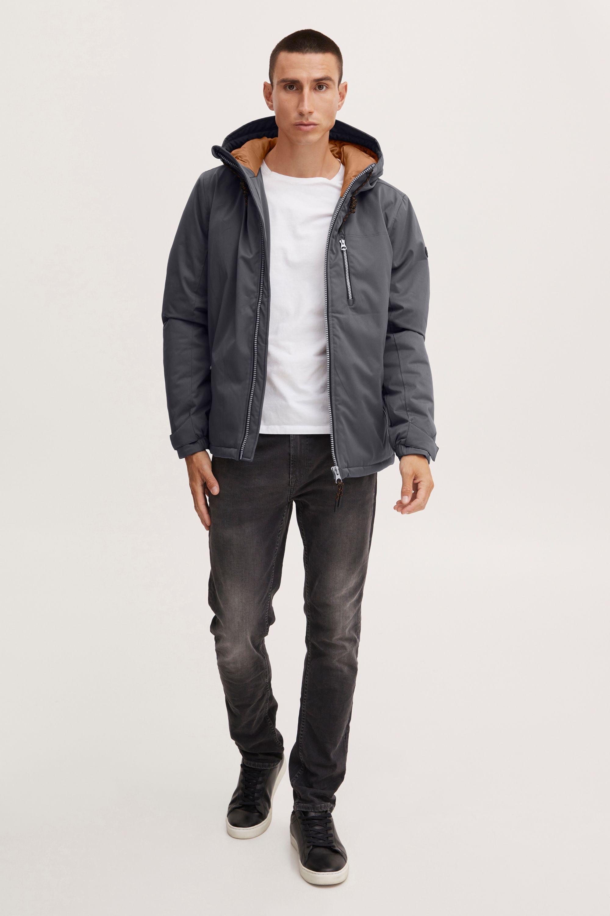 Winterjacke BLEND "Winterjacke BHLeto", Herren, Gr. S, grau (iron gate), Obermaterial: 100% Polyester PES., Jacken Winterjacke 2