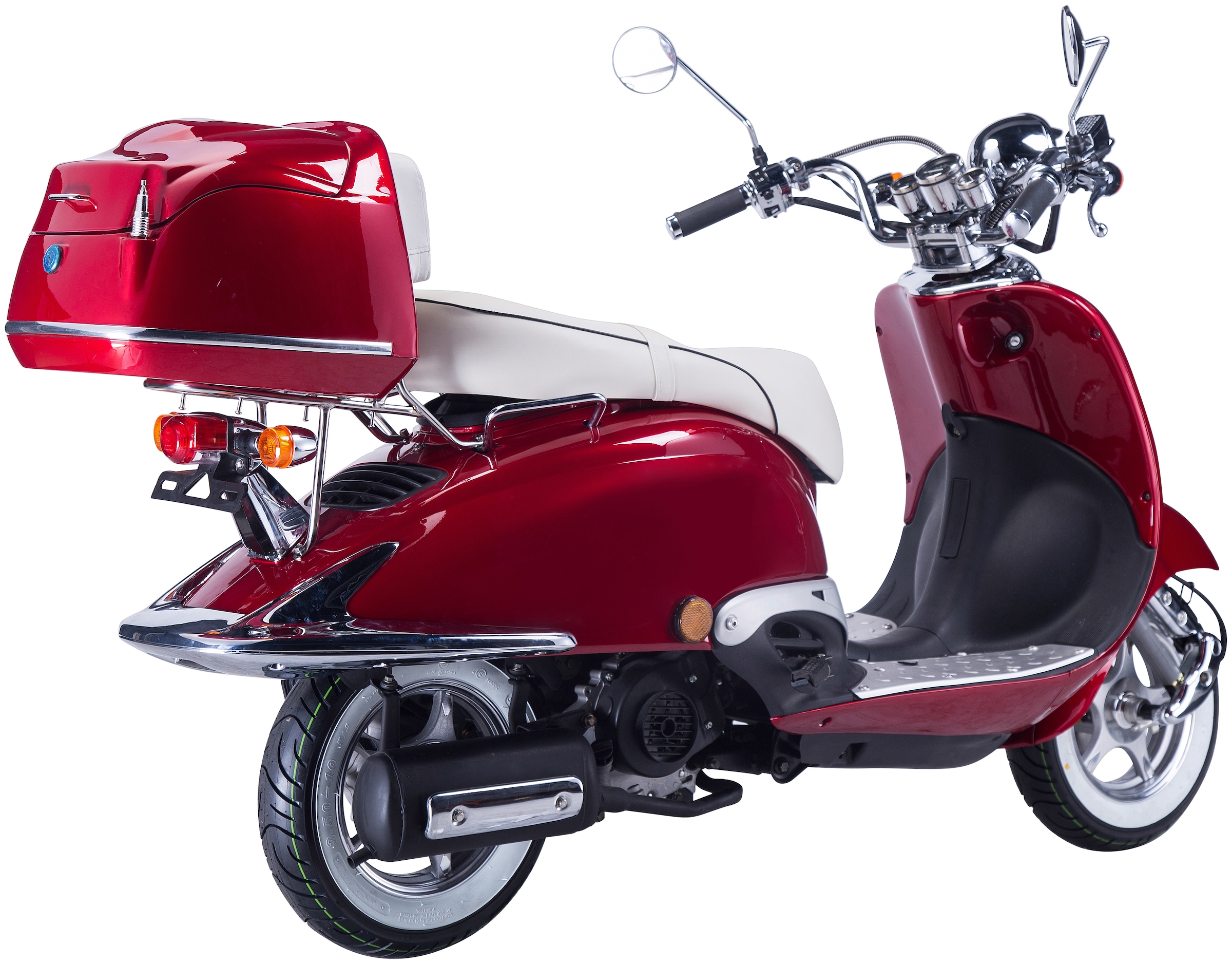 GT UNION Motorroller »Strada« 125 cm³ 85 km/h Euro 5+ 8,6 Set, mit Topcase,  im Retro-Look