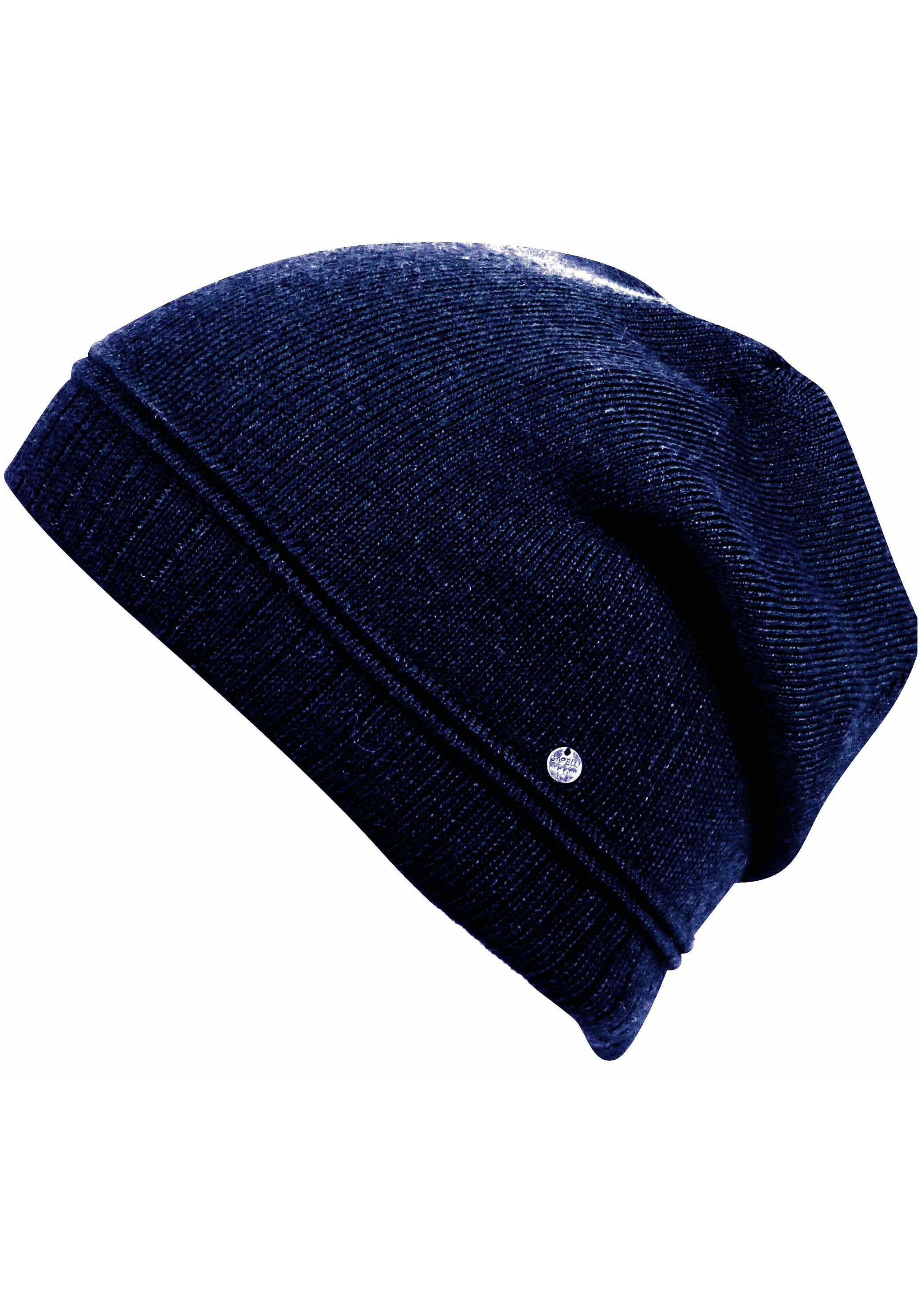 Capelli New York Beanie Packung, Metall-Logo, gerafft, Feinstrick günstig online kaufen