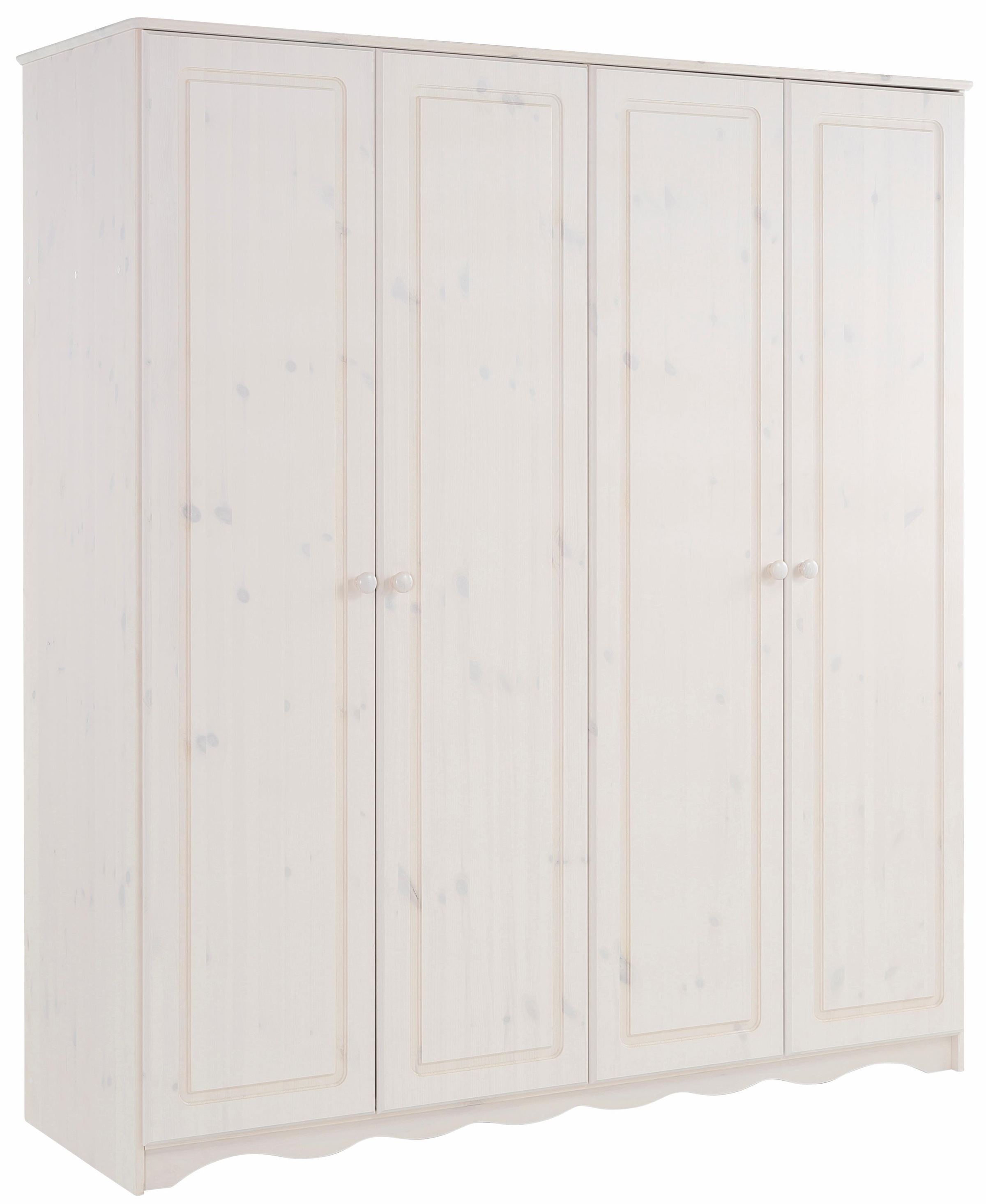 Home affaire Kleiderschrank Emden, aus schönem massivem Kiefernholz, in unterschiedlichen Farbvarianten, Breite 168 cm