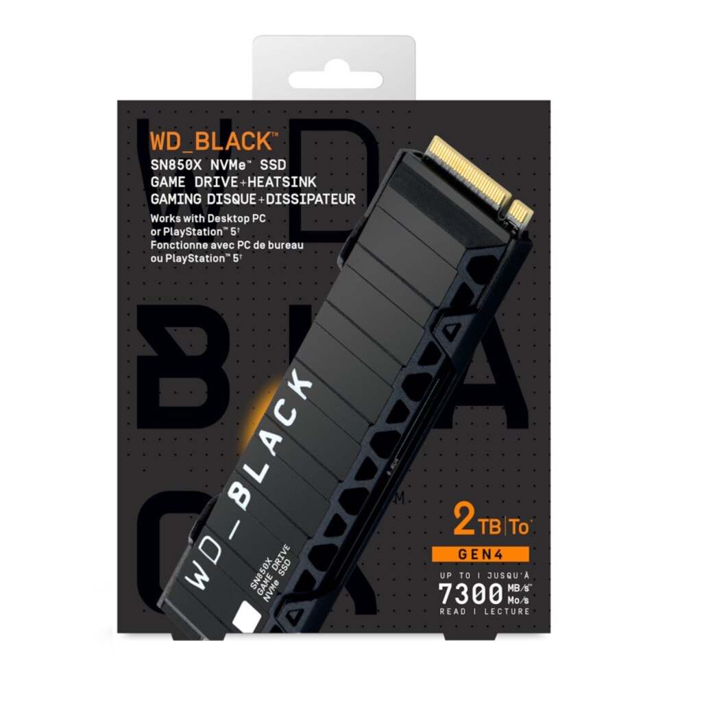 WD_Black interne Gaming-SSD »SN850X NVMe with Heatsink«, Anschluss M.2 PCIe 4.0