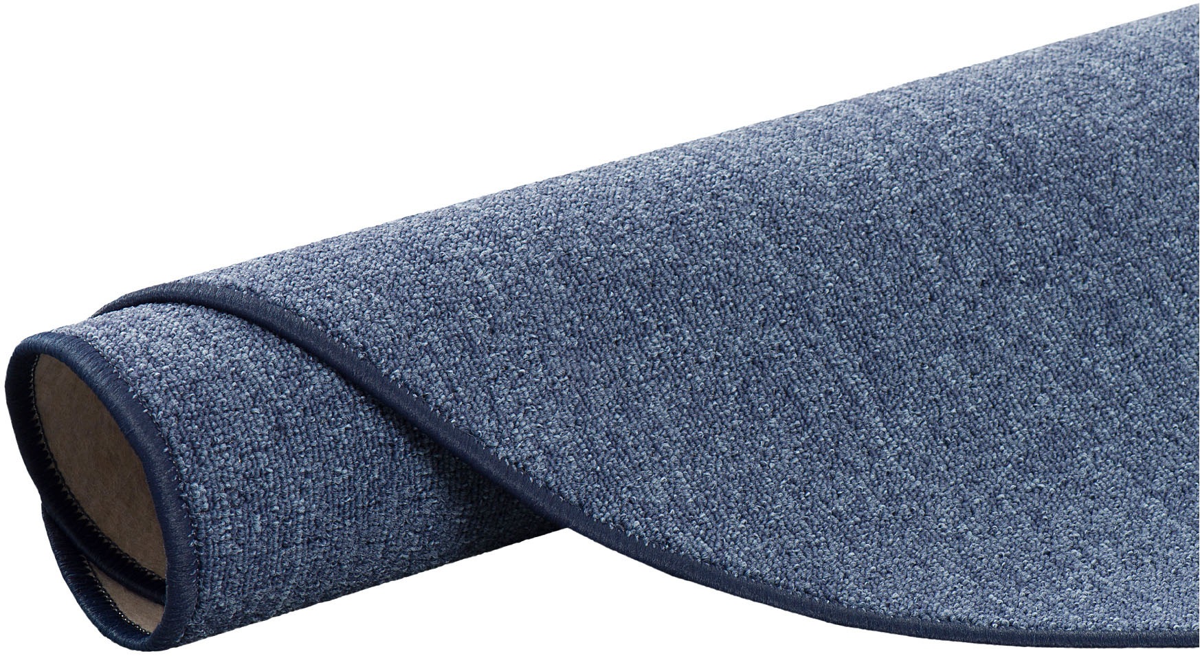 Teppich MY HOME "Fortis, Schlinge, Made in Netherlands", blau (dunkelblau), H:5mm Ø:200cm, Kunstfaser, Teppiche, Teppich, Uni Farben, gekettelt, strapazierfähig, Wohnzimmer 3