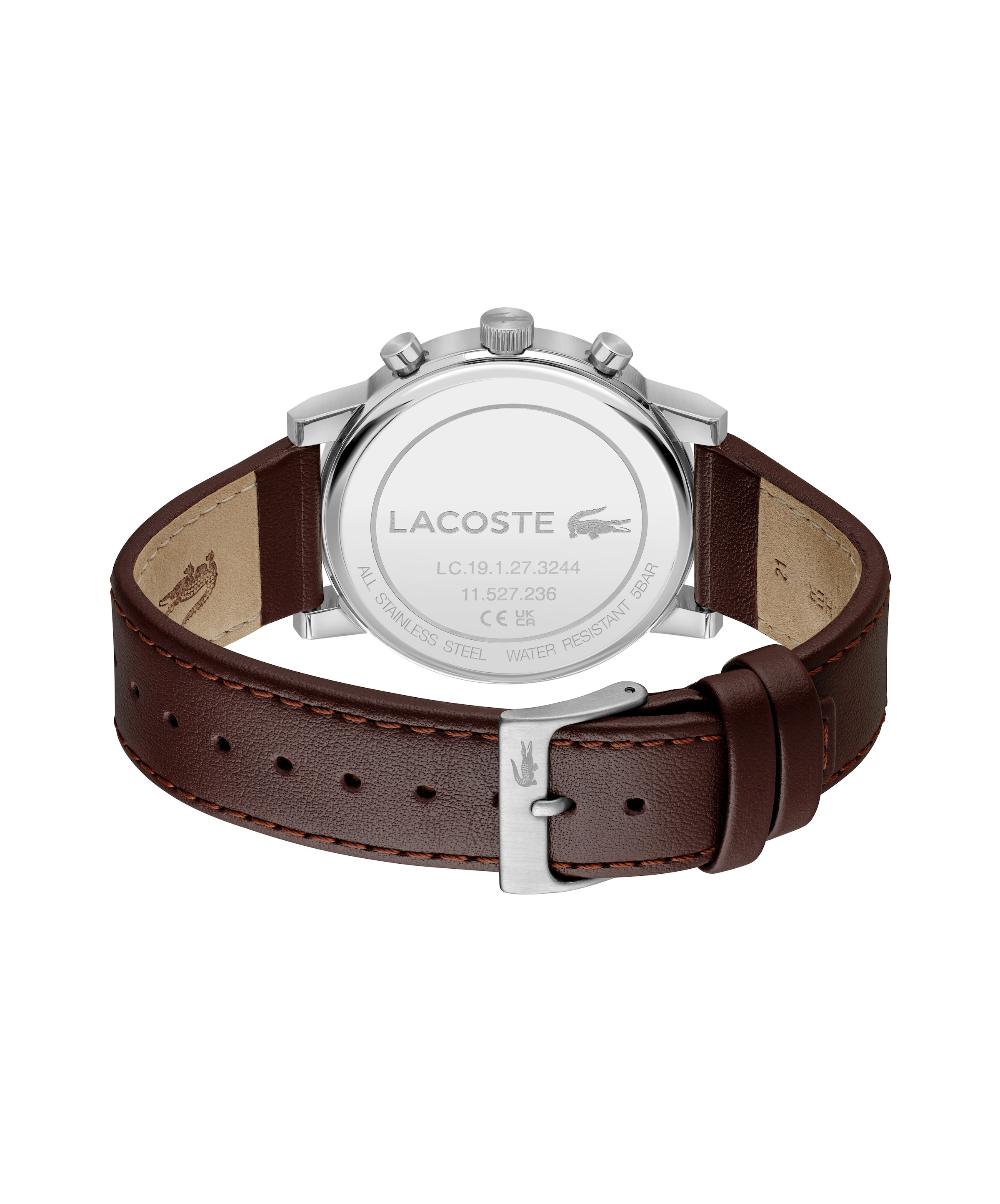 Lacoste Multifunktionsuhr »Replay« Quarzuhr, Armbanduhr, Herrenuhr, Lederarmband, analog