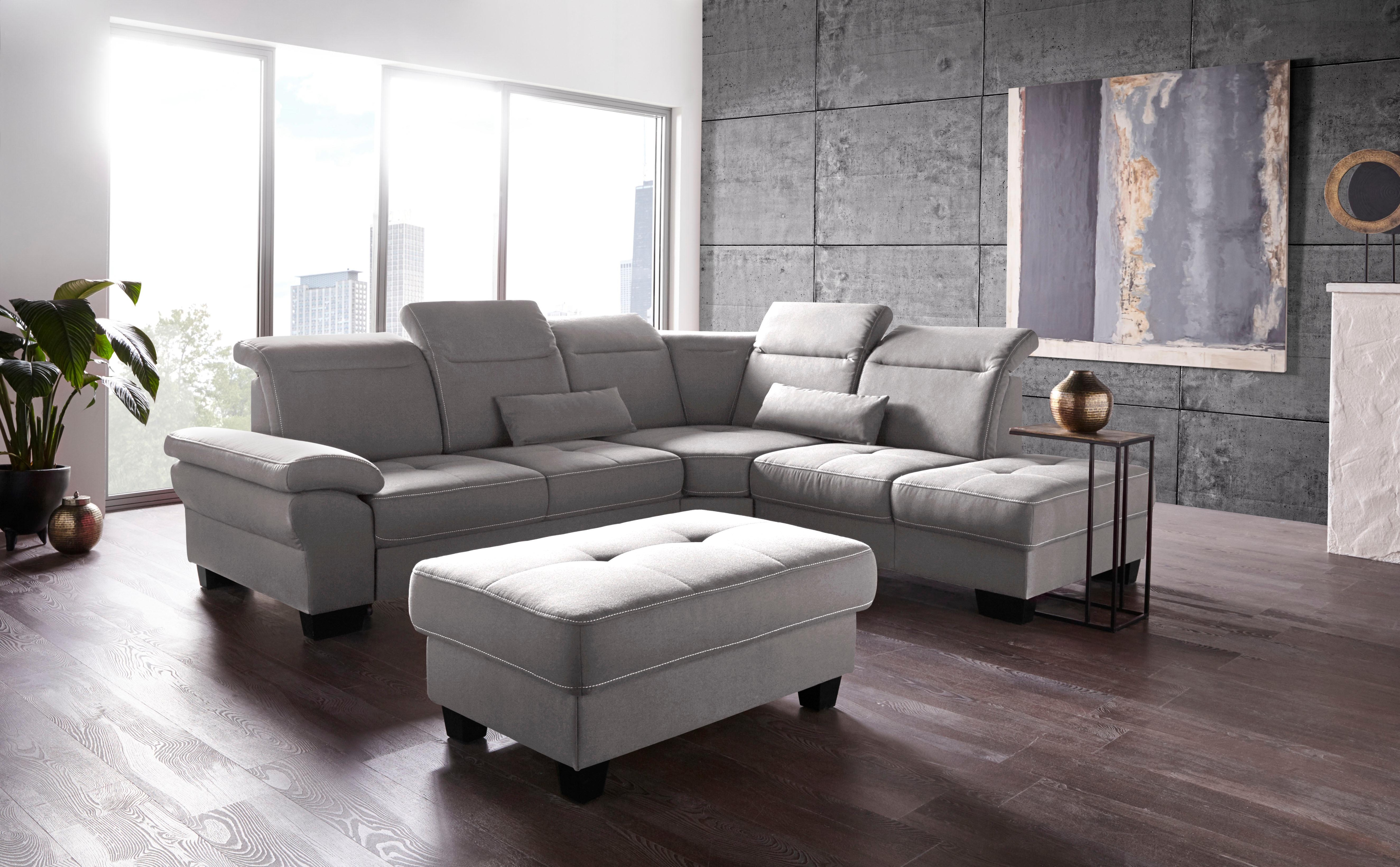 OTTO home Ecksofa "Cornwall L-Form" mit Sitztiefenverstellung, Schlaffunktion & Kopfteilverstellung