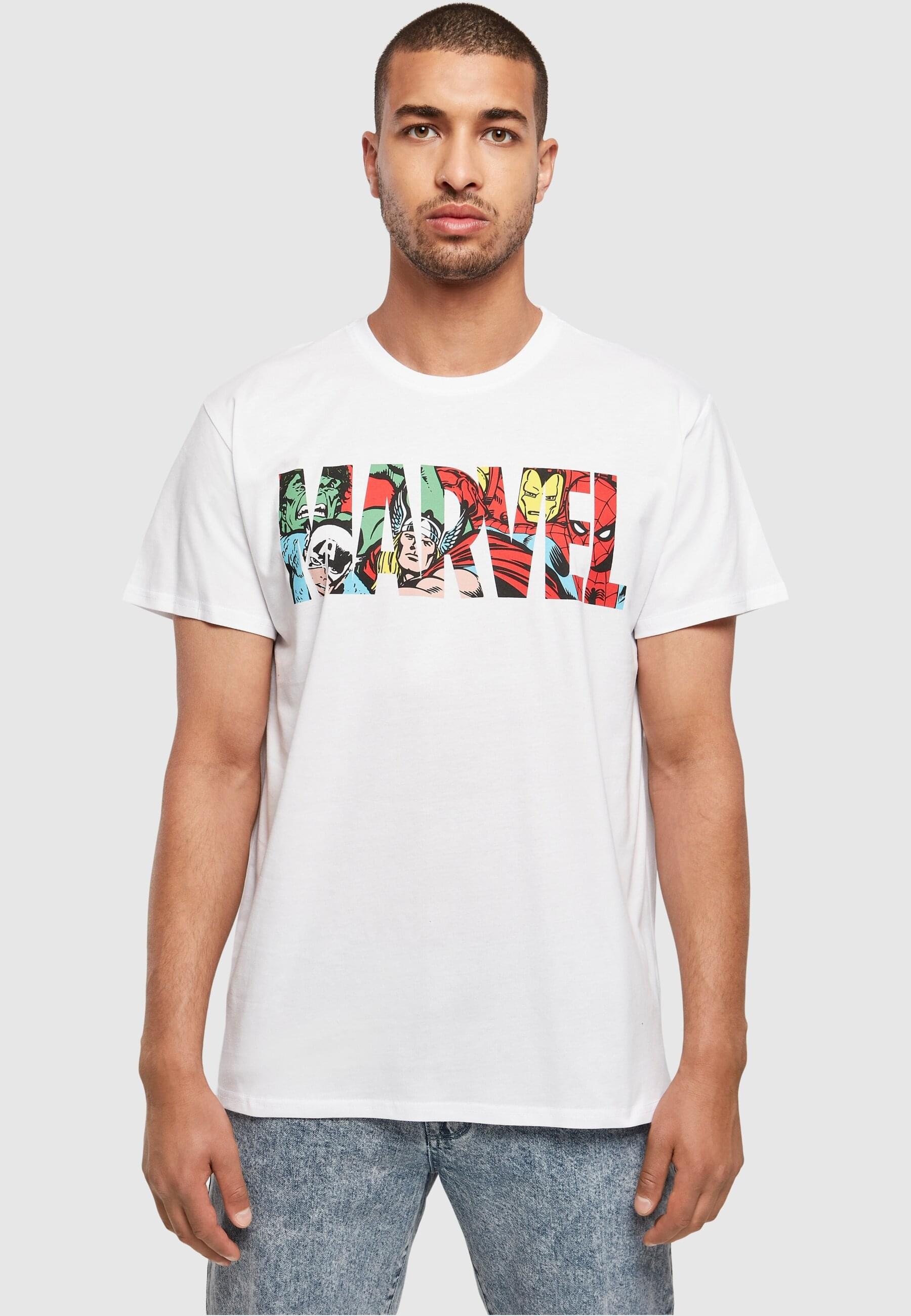 Merchcode T-Shirt »Merchcode Herren Marvel Logo Character Tee«, (1 tlg.)