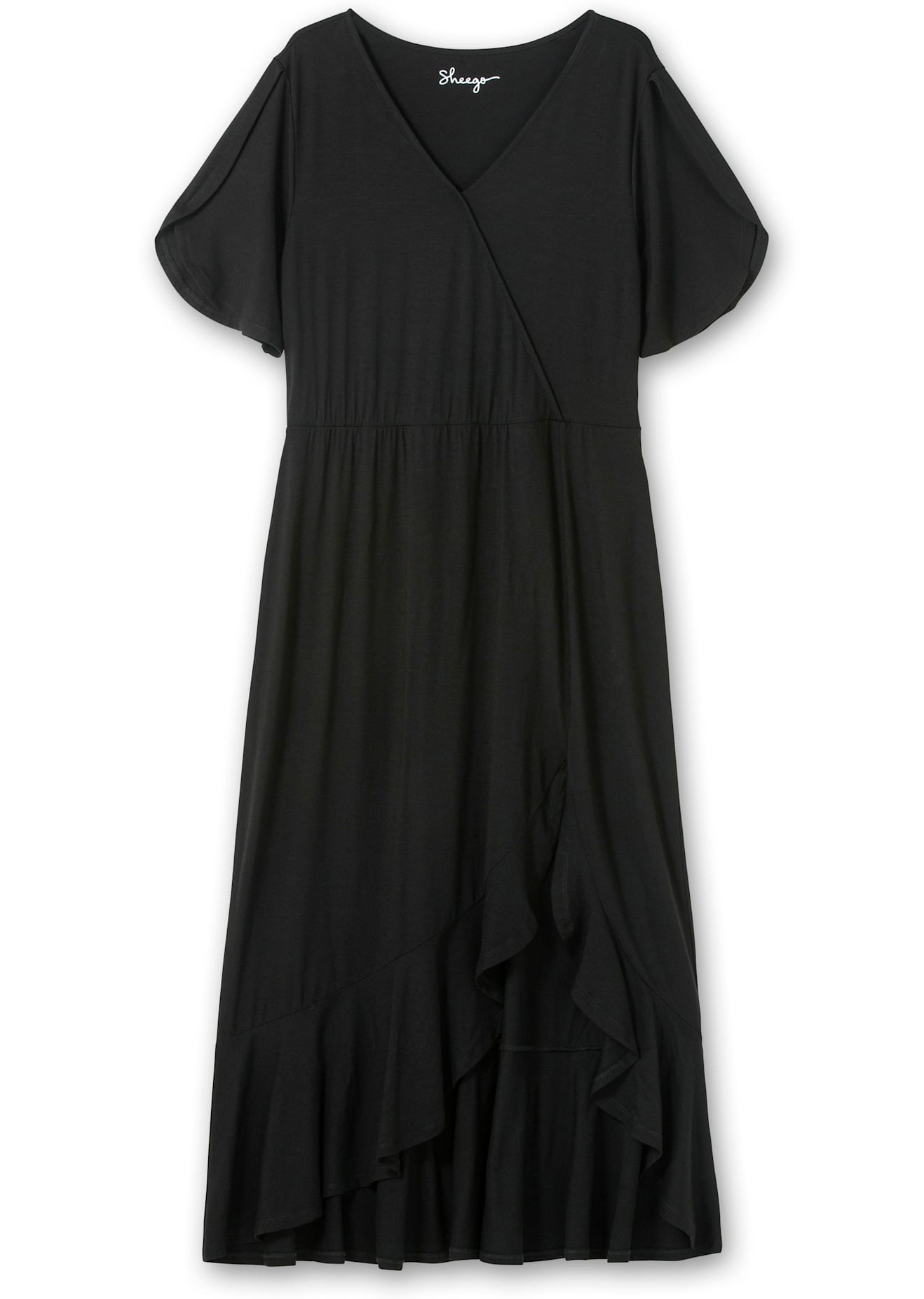 Sheego Jersey Dress Black Size 48 2